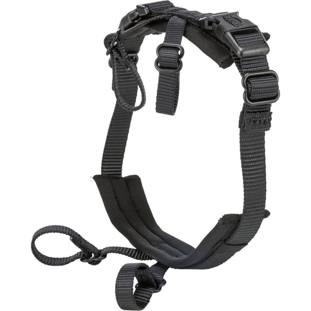 TRIXIE Hunde-Erziehungsgeschirr Panik-Adapter Stay für Geschirre - schwarz - 46–72 cm/20 mm, Nylon