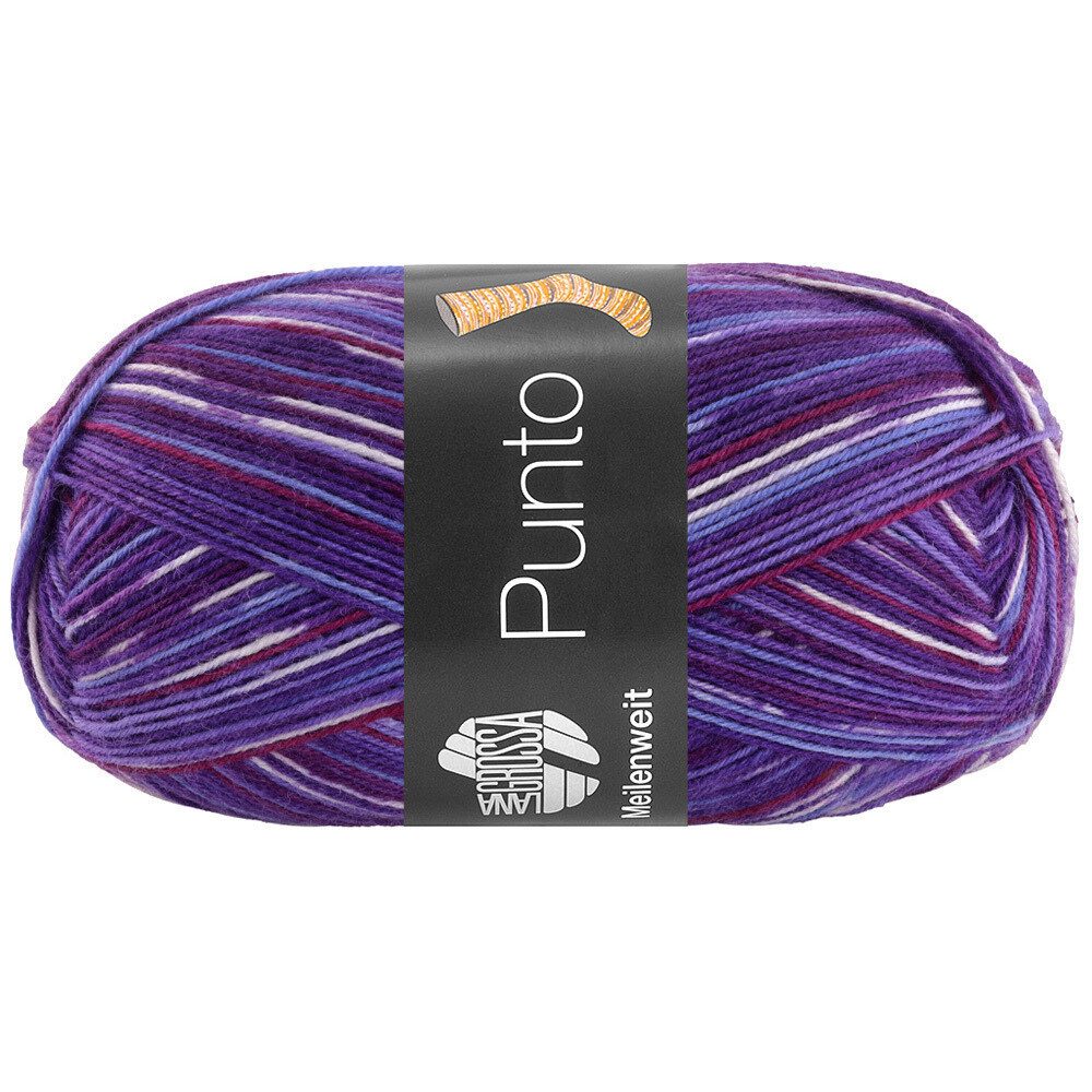 LANA GROSSA MEILENWEIT 100 g PUNTO Häkelwolle, 420 m (hochwertige 4-fach Sockenwolle), 100 g
