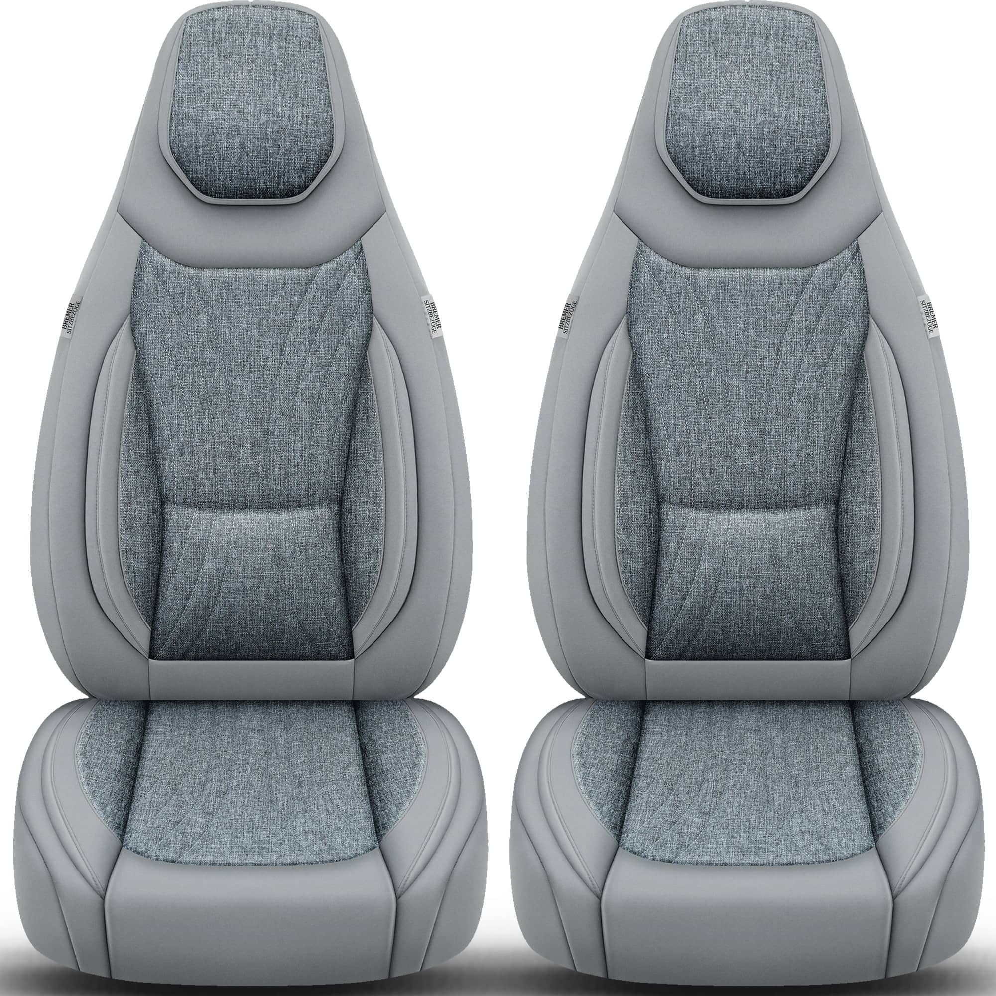 BREMER SITZBEZÜGE Autositzbezug für für Karmann Davis Lifestyle (C8), Set, 2-tlg., Schonbezüge Sitzbezüge Fahrer und Beifahrer, in Grau