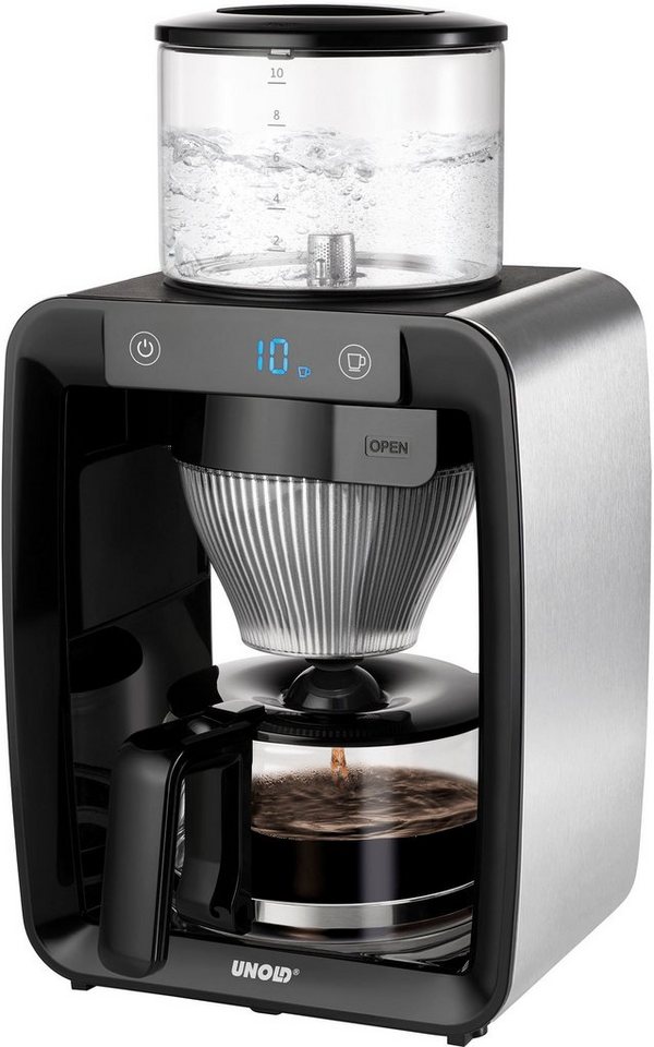 Unold Filterkaffeemaschine KAFFEEAUTOMAT Aroma Star 28435, 1,25l Kaffeekanne,  Papierfilter 1x4, Mehrstrahliger Brühkopf - gleichmäßige Kaffeemehlbenetzung