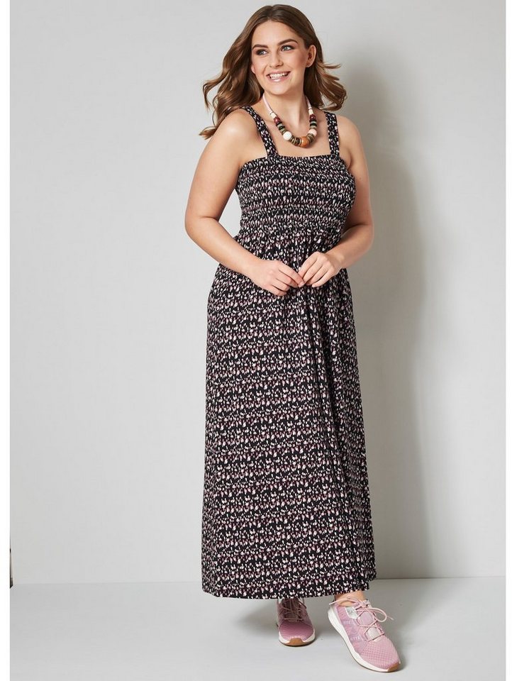 Janet & Joyce by HAPPYsize Kleid mit floralem Druck in schwarz