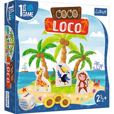 Trefl Spiel, Kinderspiel Trefl 02343 1st Game Coco Loco, Made in Europe