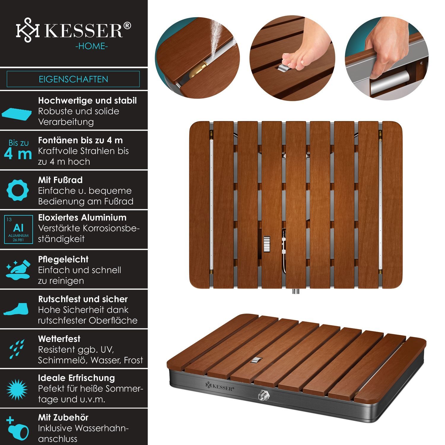 KESSER Gartendusche, Gartendusche Bodendusche Außendusche Saunadusche günstig online kaufen