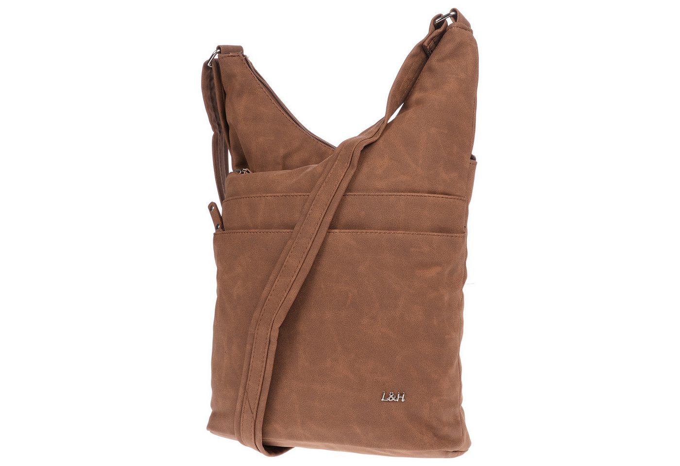Christian Wippermann Umhängetasche Große Umhängetasche Damen Tasche Schultertasche (einzeln), Crossover Leder Optik