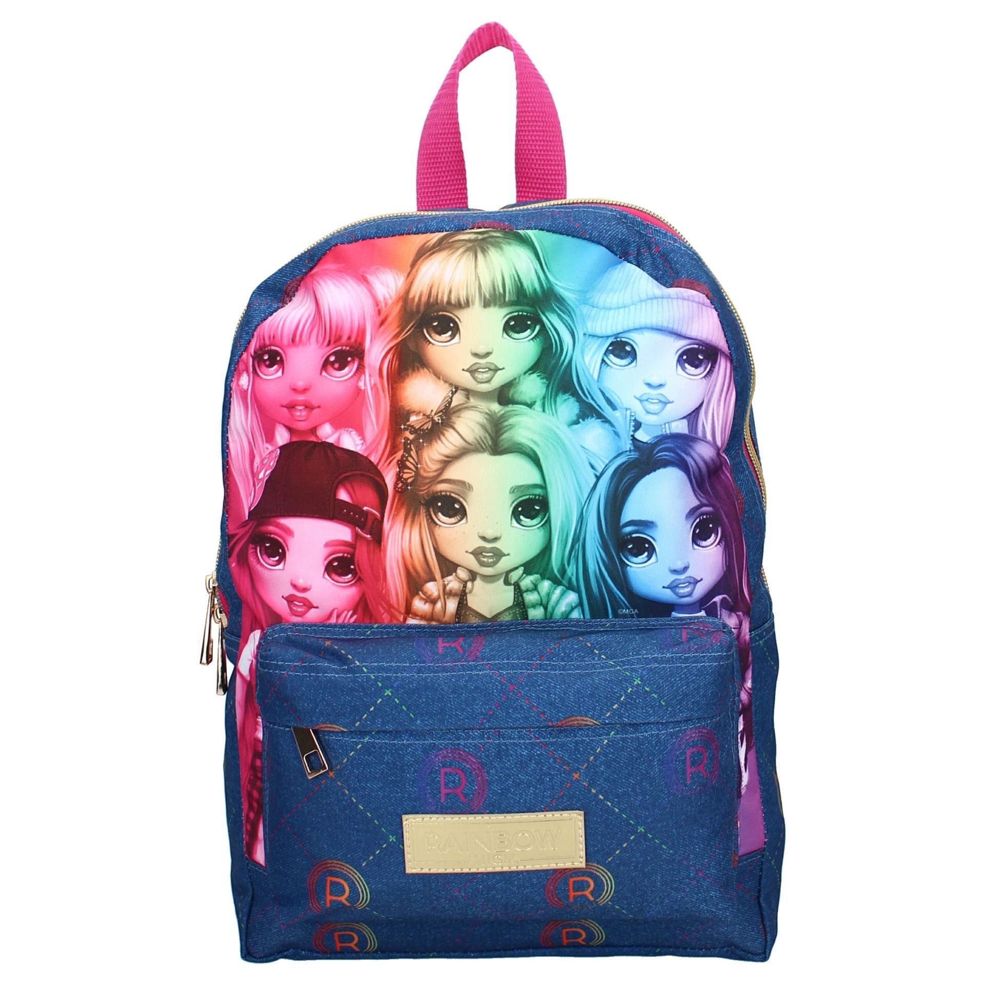Rainbow High Kinderrucksack Kinder Backpack leicht robust ideal für Schule und Freizeit