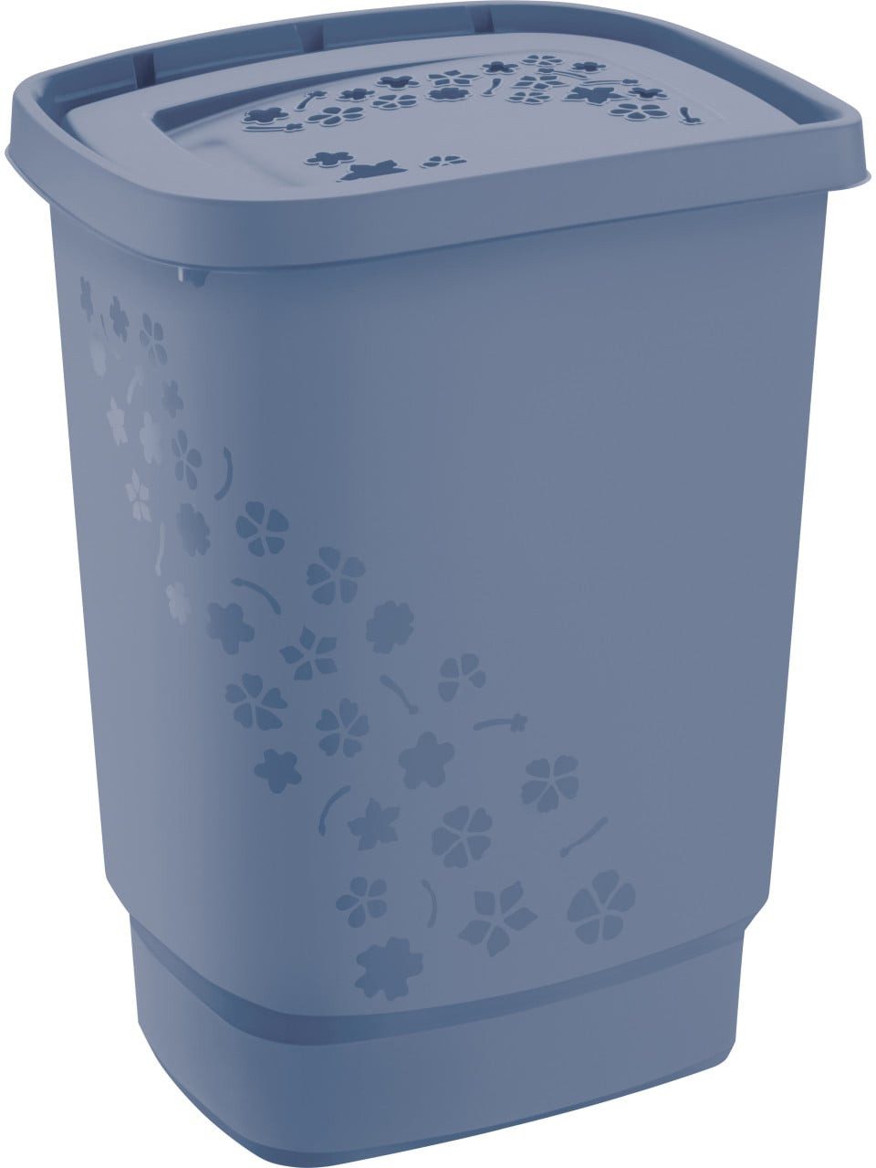ROTHO Wäschekorb Rotho Wäschesammler Flowers, 55 l horizon blue