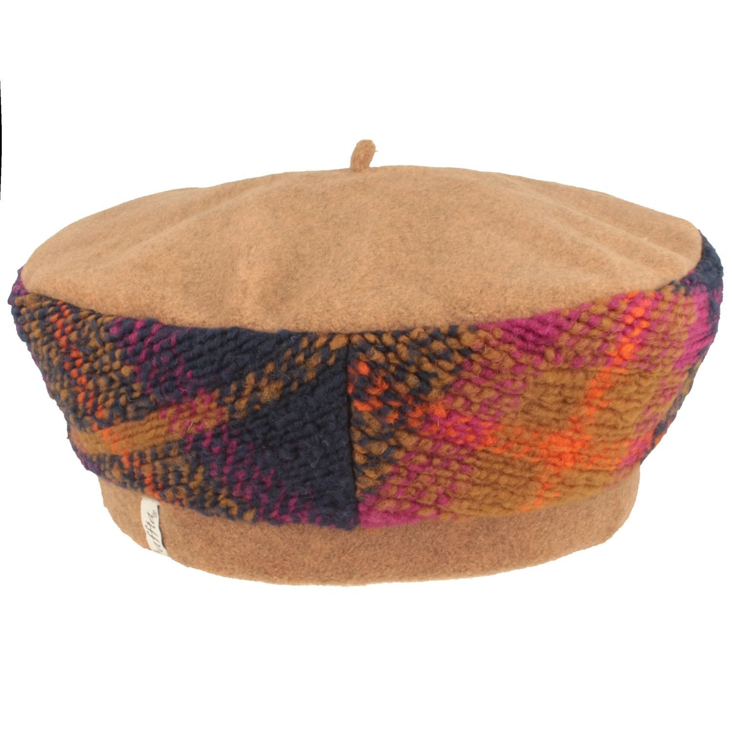 MtM Baskenmütze warme Fleece Winter-Baskenmütze mit Multicolor Wollstoff