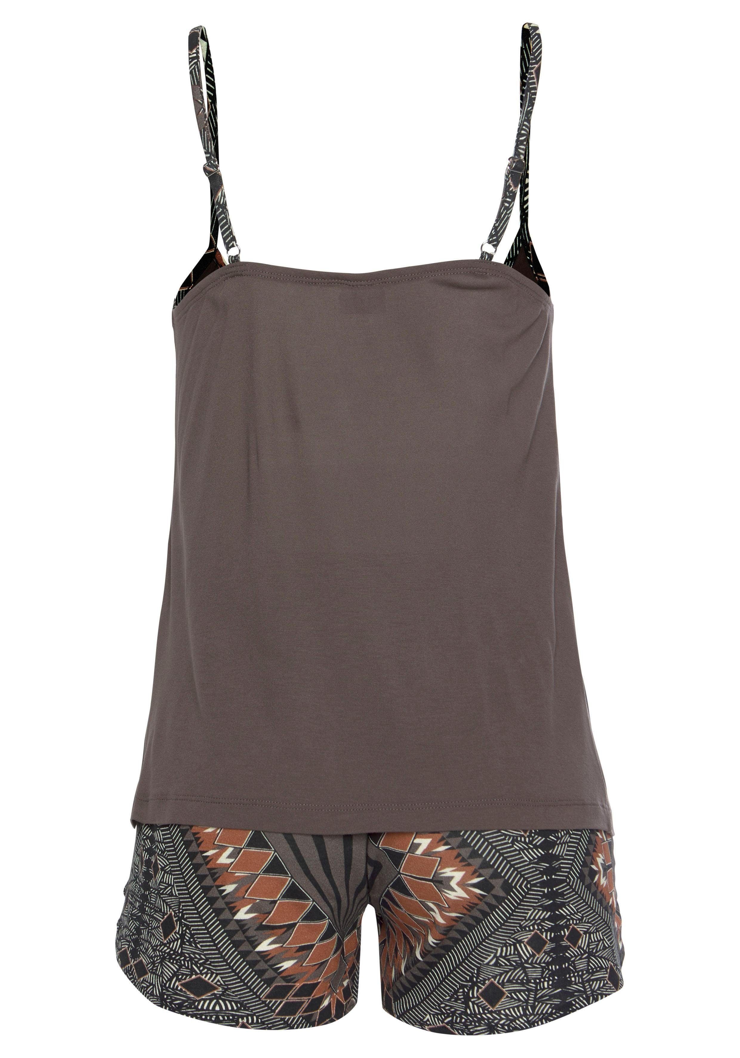 LASCANA Shorty (Set, 2 tlg) mit längenverstellbaren Spaghettiträgern