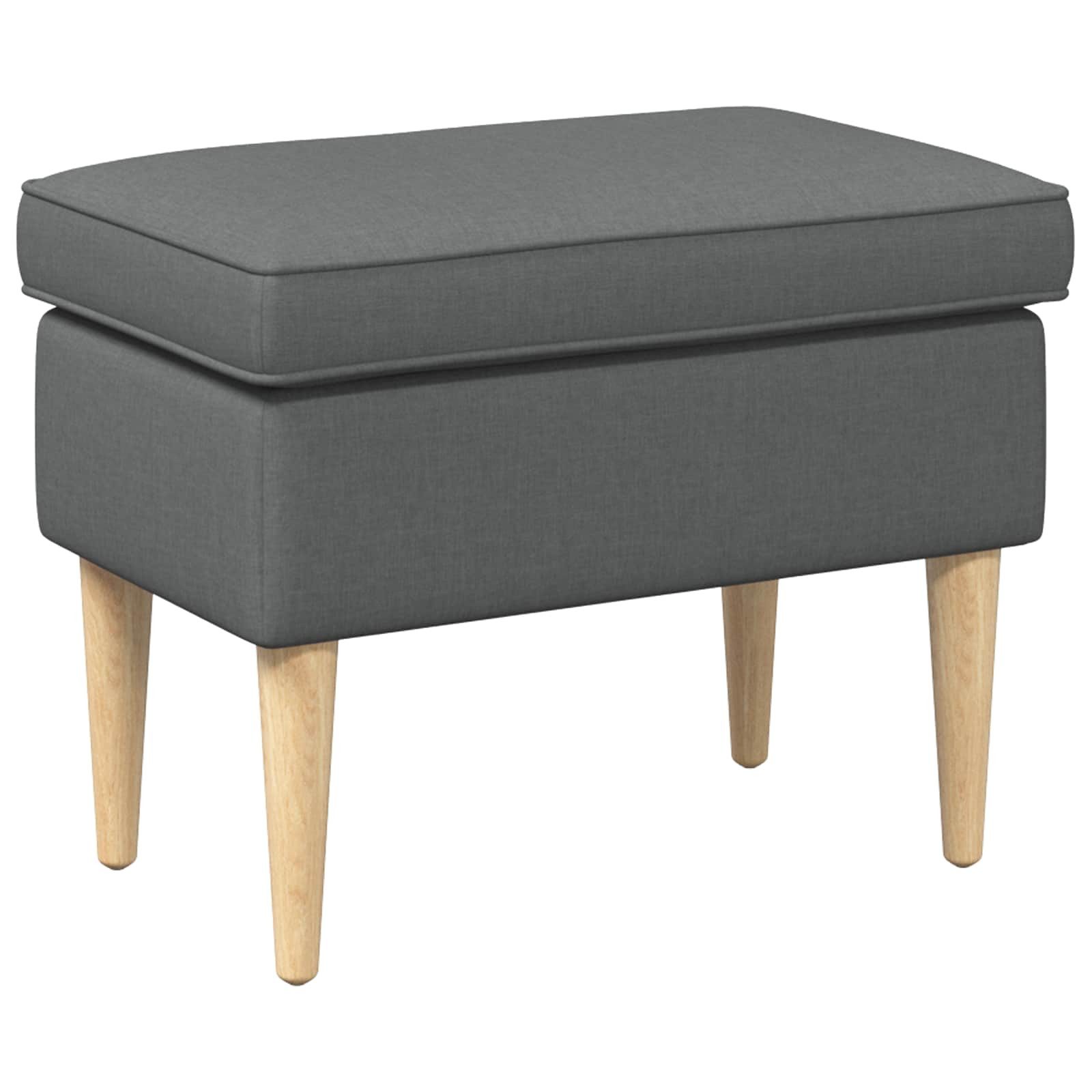 vidaXL Fußhocker 55 x 35 x 41 cm Hocker 55x35x41 cm 100 Polyester Sperrholz