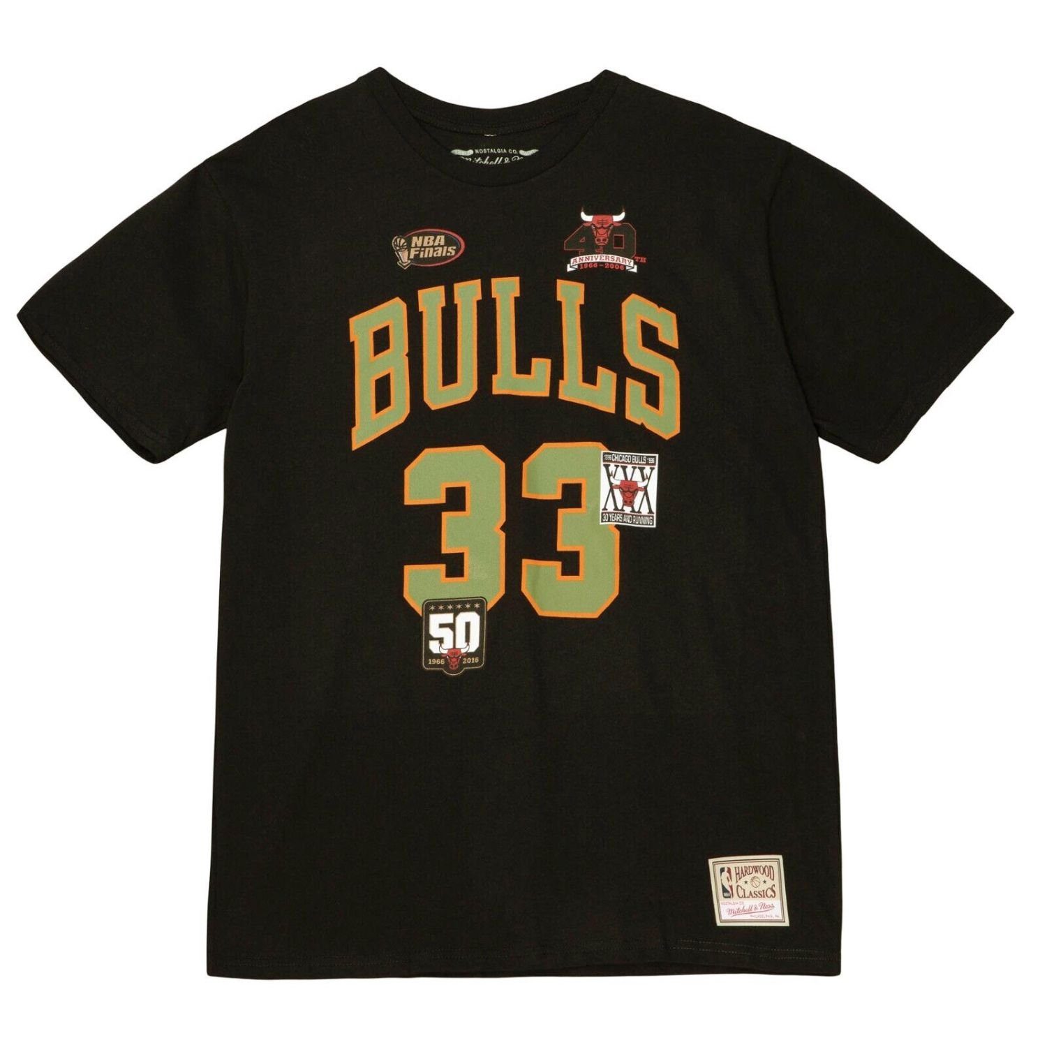 Pippen & Mitchell Scottie Print-Shirt FLIGHT Bulls Chicago Ness