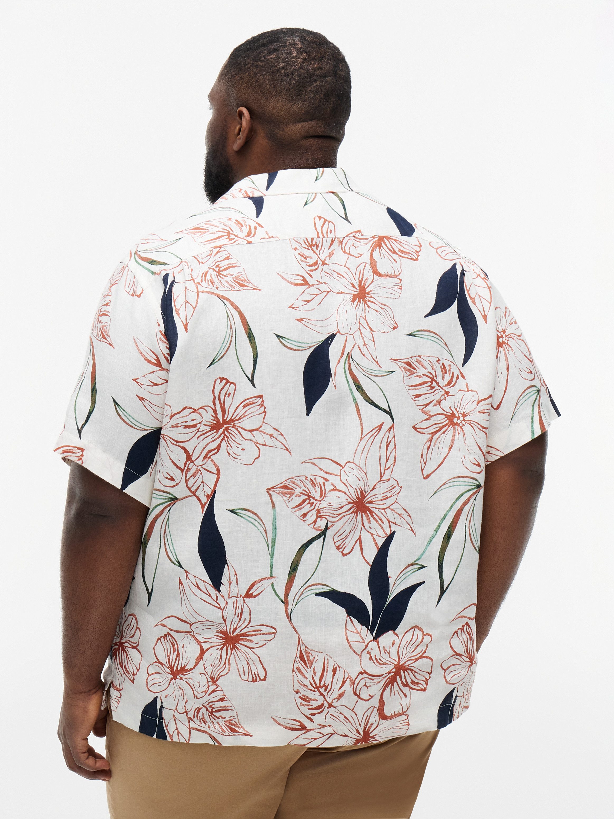 Tommy Hilfiger Big & Tall Kurzarmhemd BT-LINEN RESORT PRINT REGULAR FIT mit Tropen-Print, Große Größen