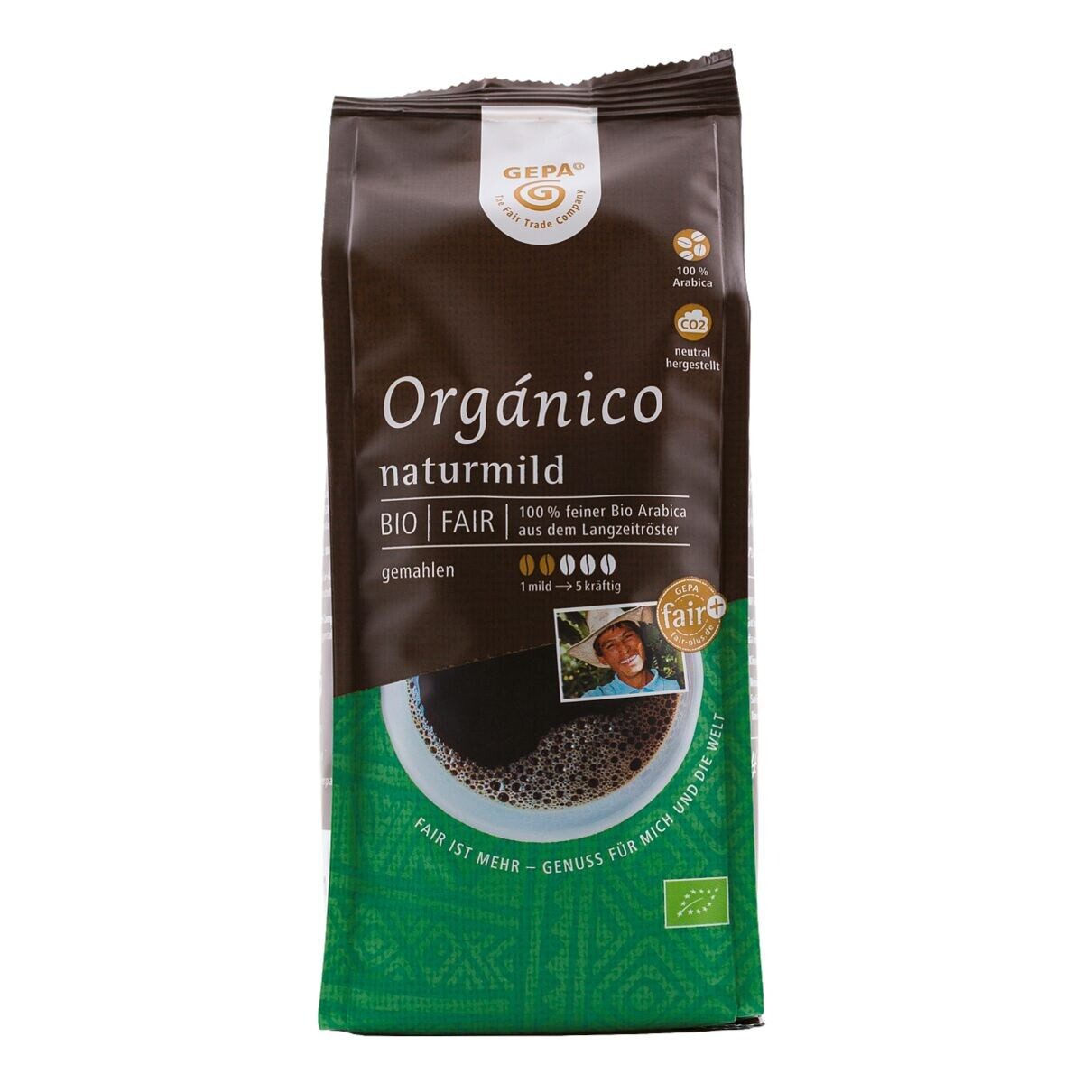 GEPA Kaffee Orgánico naturmild, 250 g, gemahlen