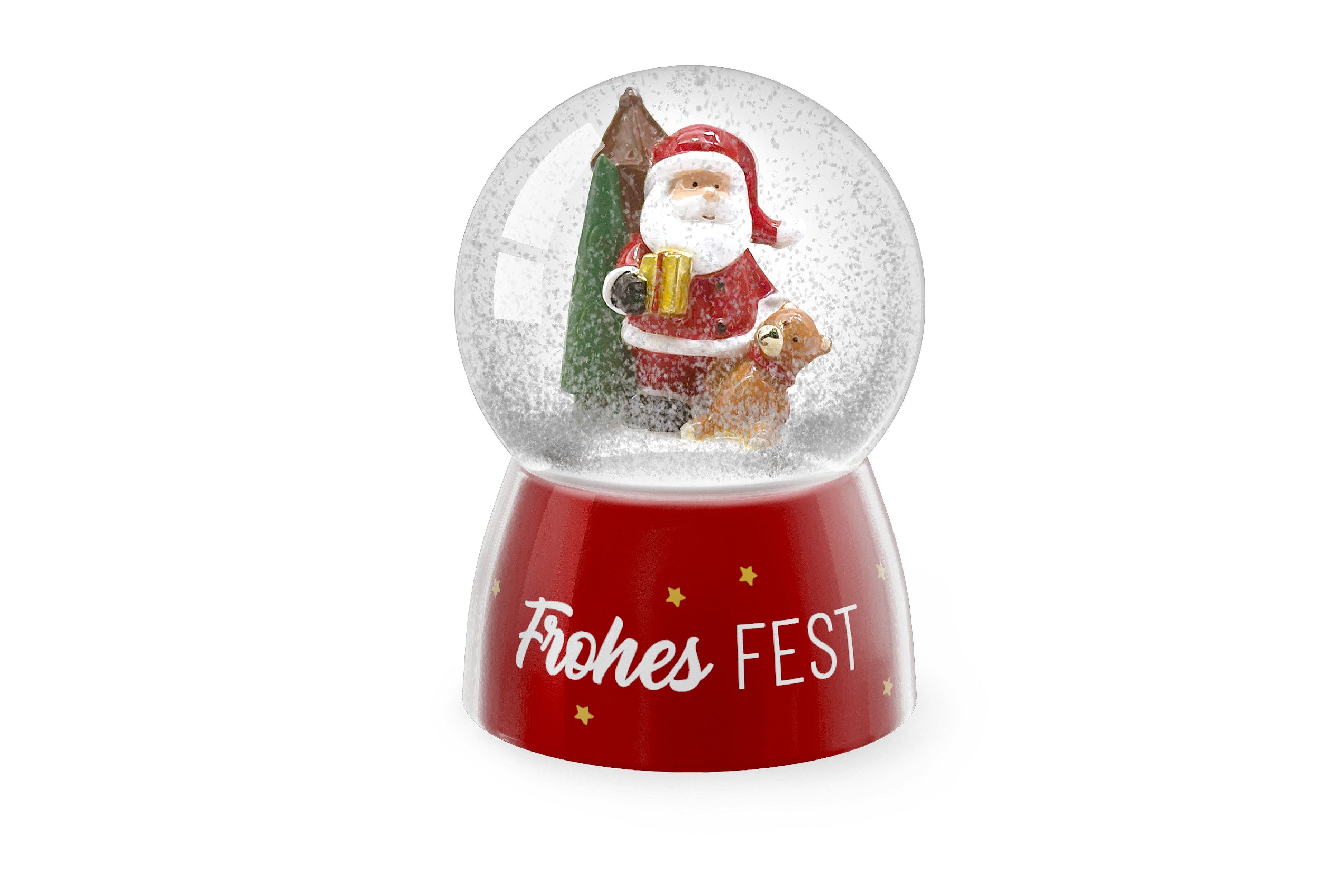 La Vida Schneekugel Schneekugel Glitzerkugel Ø6,5xH9 Geschenk Weihnachten la vida Santa