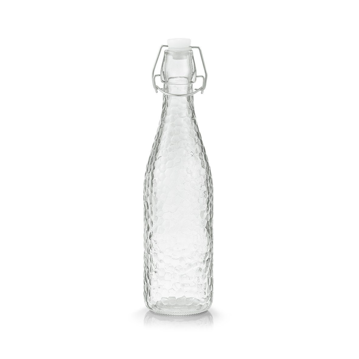 Zeller Present Trinkflasche »Glasflasche m. Bügelverschluss«, 500 ml, Glas/PP/Silikon/Metall,  transparent, Ø7 x 28 cm online kaufen | OTTO