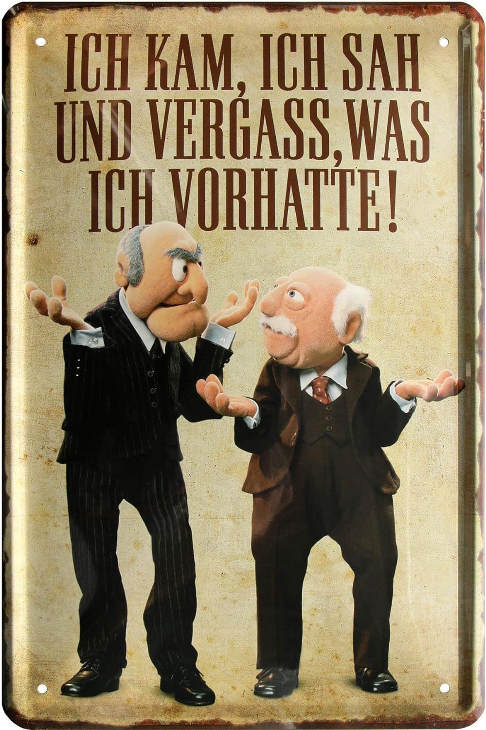 WOGEKA ART Metallbild Ich kam, sah und vergaß was ich wollte - 20 x 30 cm R günstig online kaufen