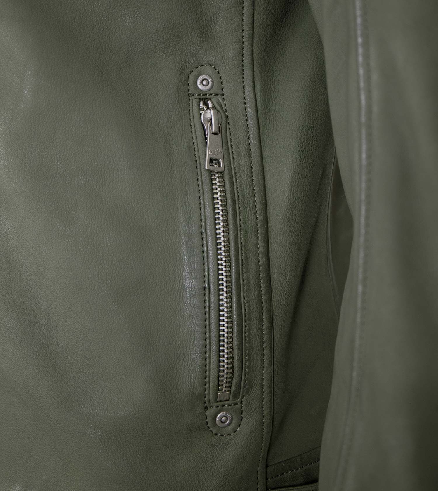 Mauritius Lederjacke MMCayo Mauritius - Herren Lederjacke Lammnubuk olive