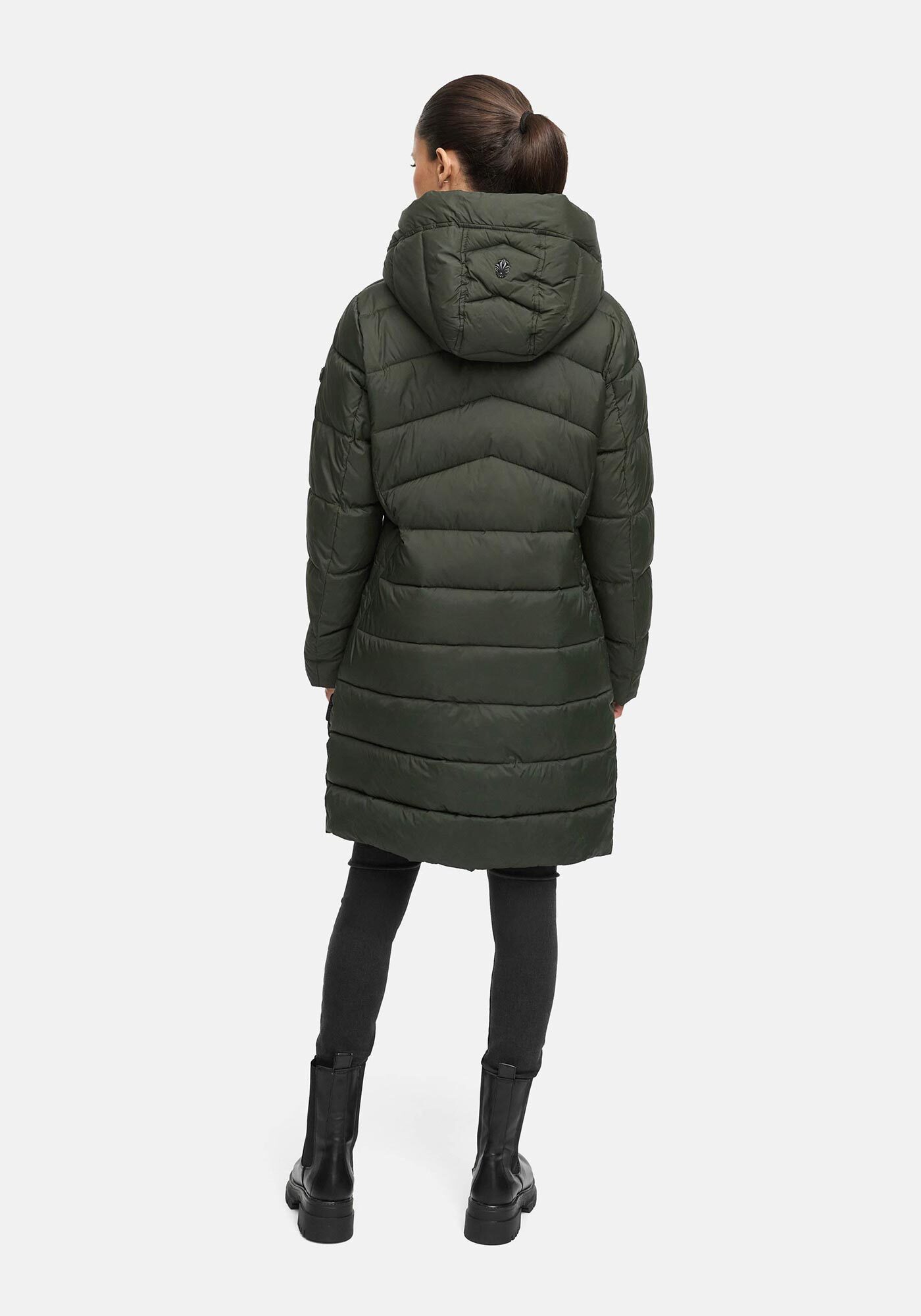 Marikoo Winterjacke Kaltnäschen mit abnehmbarer Kapuze und hochschließendem Kragen