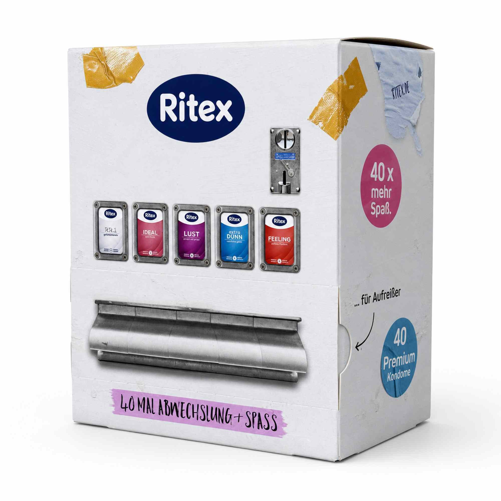 Ritex Kondome RITEX Kondomautomat 5 versch. Sorten Großpackung 40 Stück