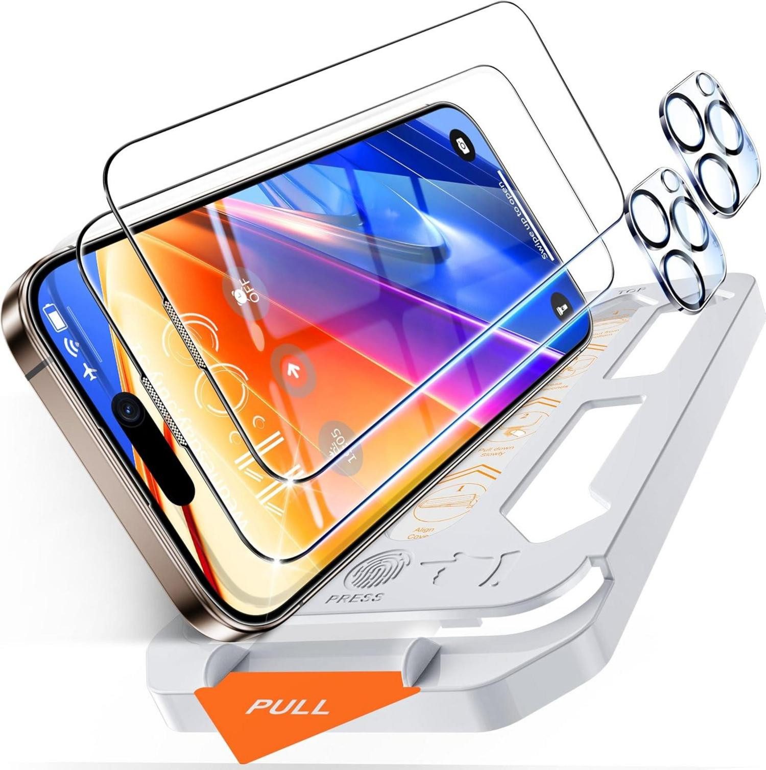 Displayschutzglas Displayschutz für iPhone 16 Pro Max Panzerglas 6,9 Zoll Full Screen