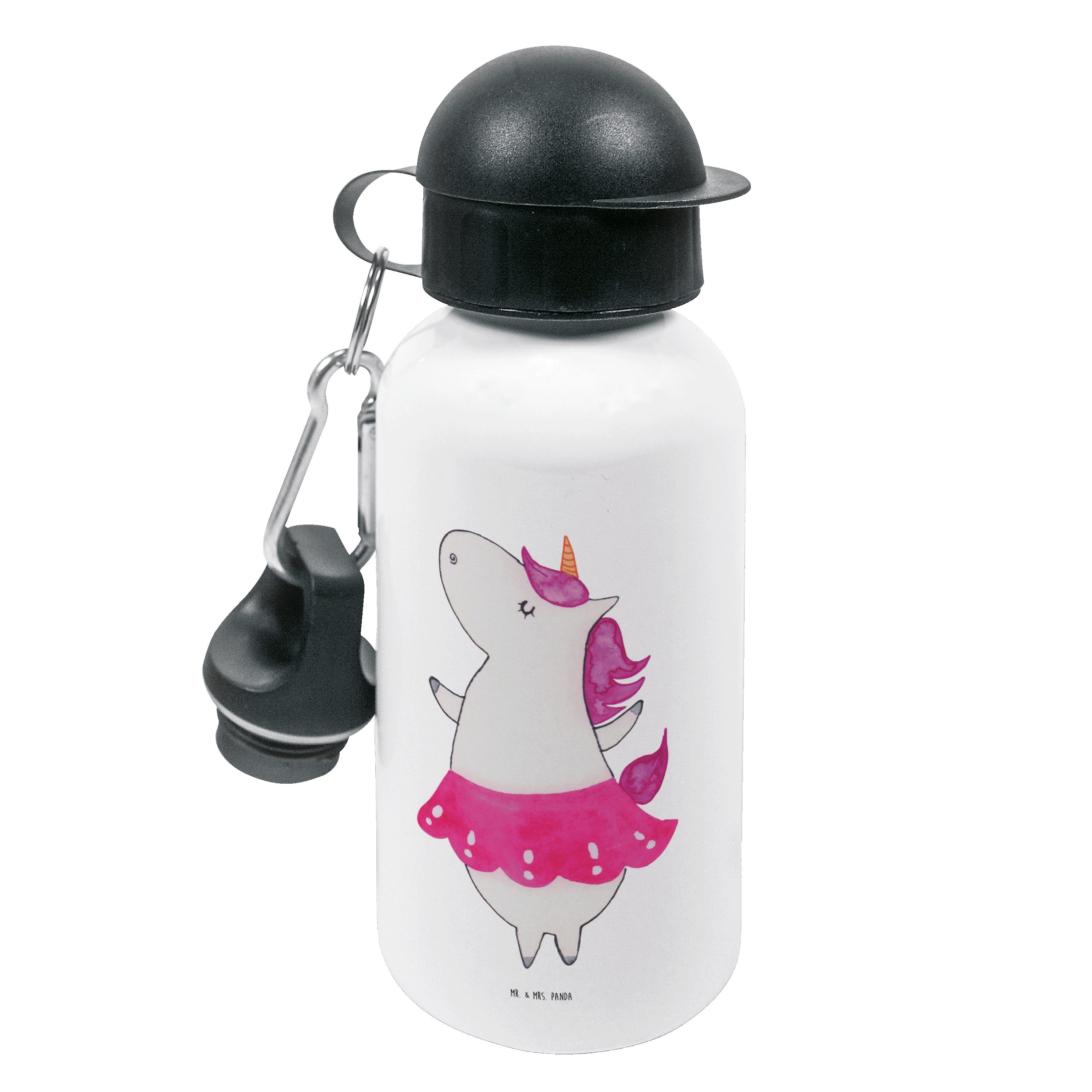 Mr. & Mrs. Panda Weiß Pegasus, Woh Unicorn, Ballerina - Geschenk, - Einhörner, Trinkflasche Einhorn