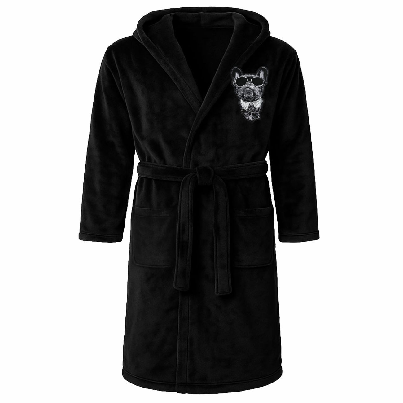 deinshirt Bademantel Französische Bulldogge CHEF, lange Länge, 100% Polyest günstig online kaufen