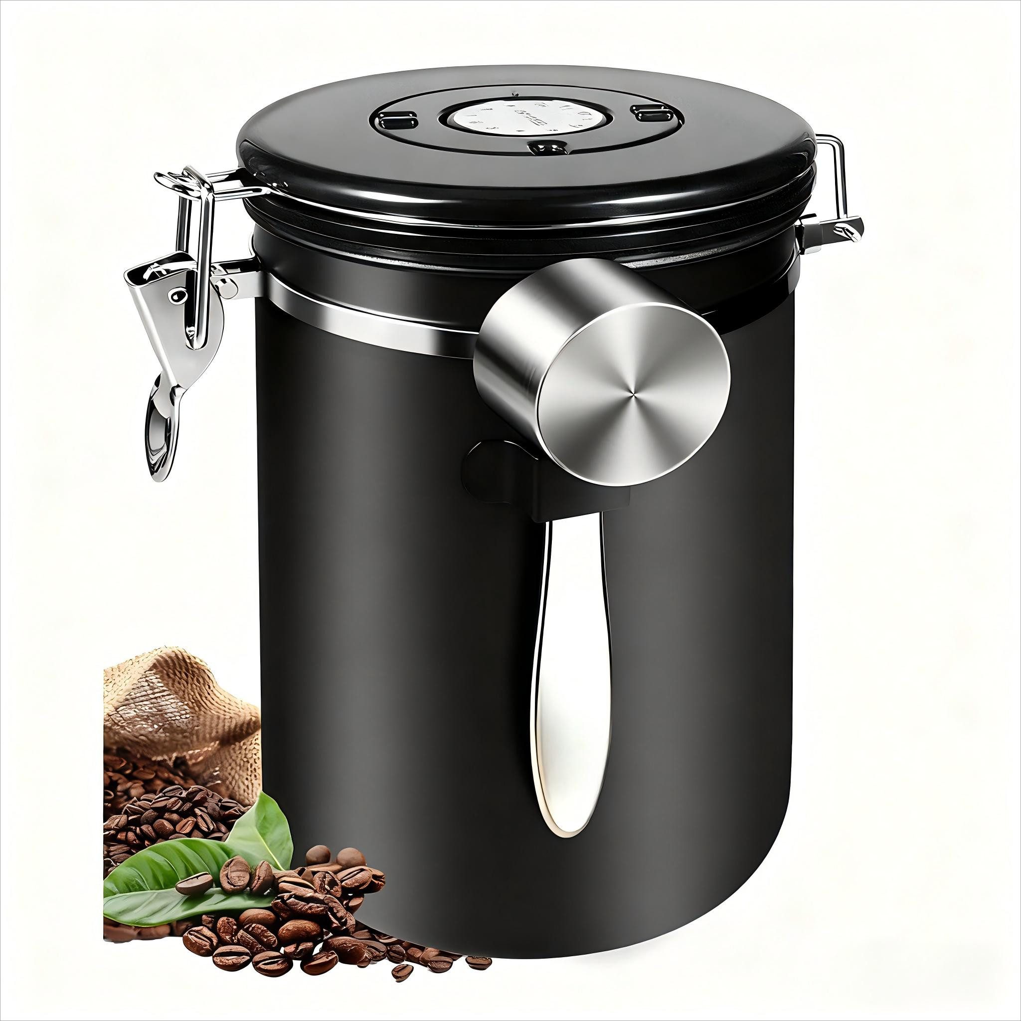 POPOLIC Aufbewahrungsbox Kaffeebohne Versiegeltes Glas, 1800ML Kaffeebohnen günstig online kaufen