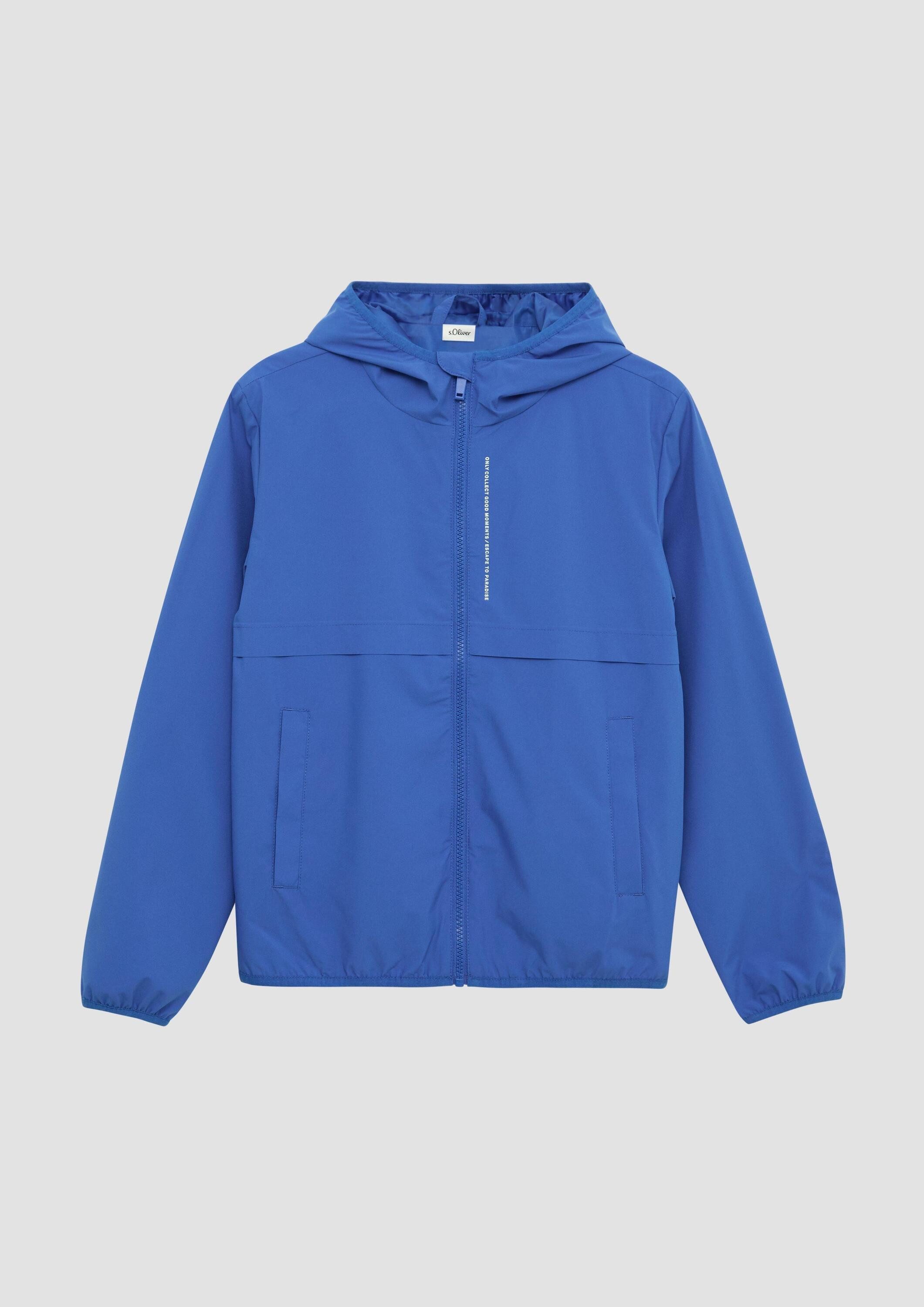 s.Oliver Funktionsjacke Outdoor-Jacke Jacke mit Kapuze und Schriftprint