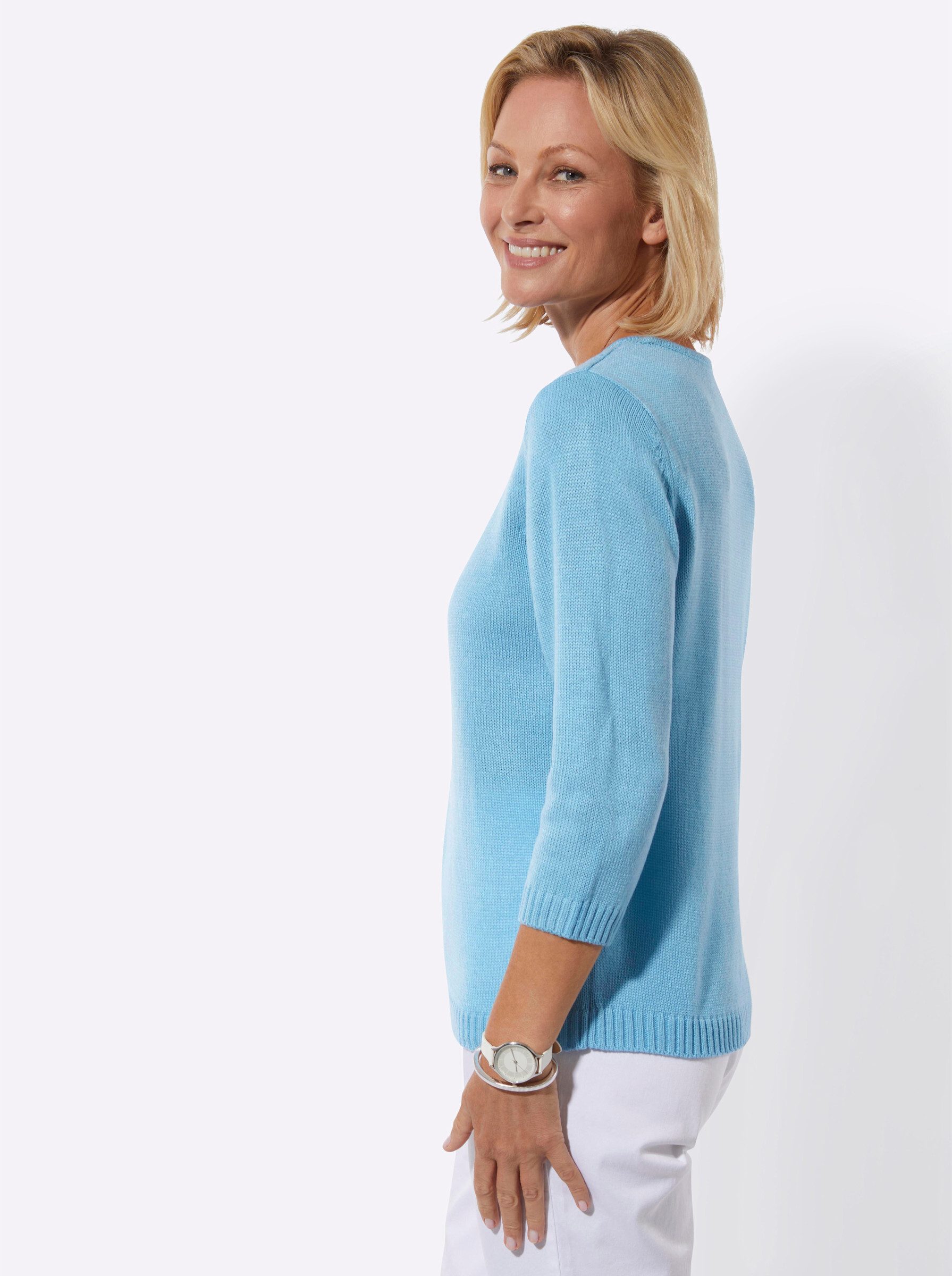 Witt Strickpullover Ajour-Pullover 3/4-Arm Ajour