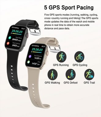 Lige Herren's IP67 Wasserdicht Fitness Tracker Smartwatch (Android/iOS), mit Herzfrequenz Spo2 20+ Sportmodus, Touchscreen, Activity Tracker
