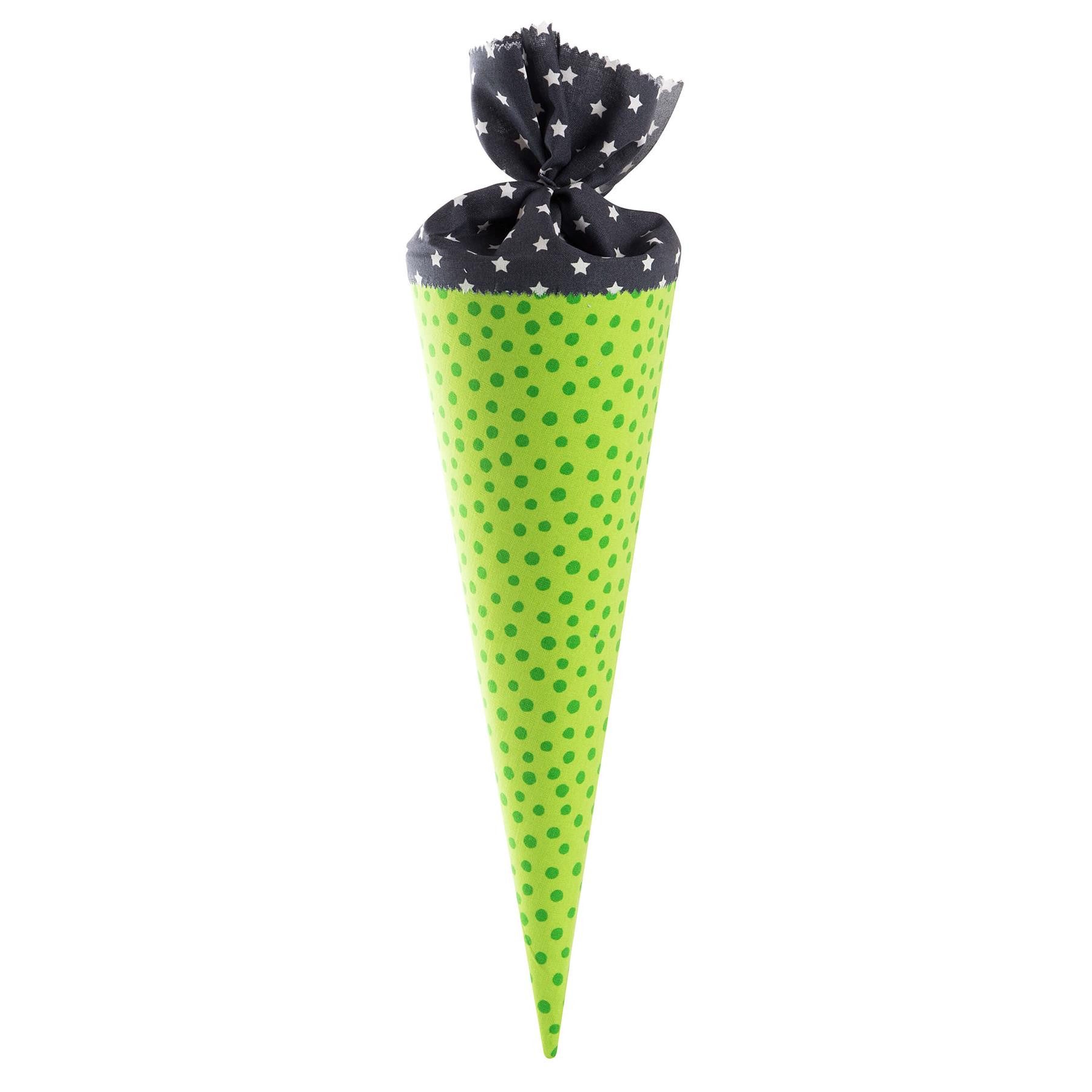 Goldbuch Schultüte Goldbuch Stoff-Schultüte grün - 35cm, Verschluss Stoff