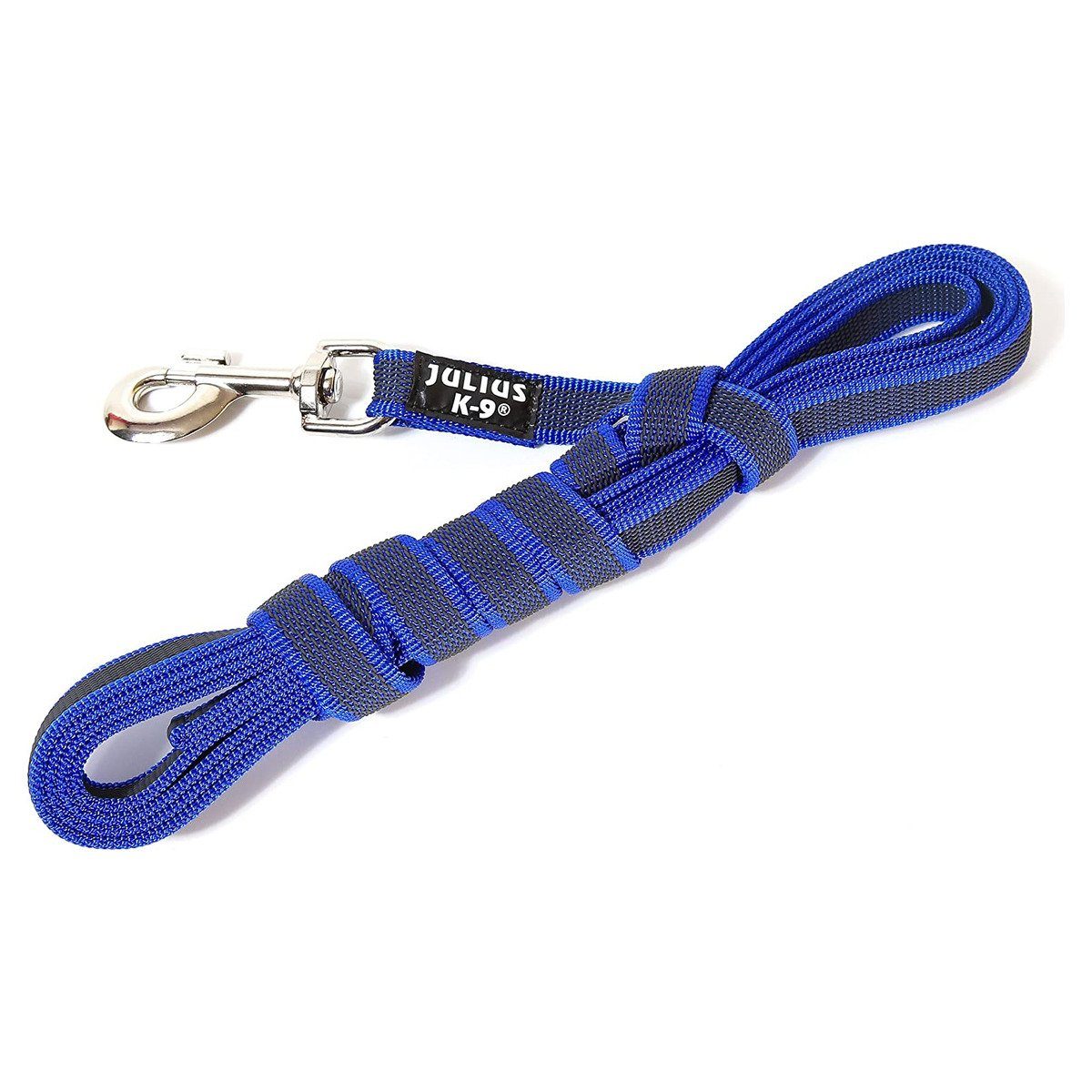 Julius-K9 Hundeleine Leine Super Grip mit Handschlaufe blau