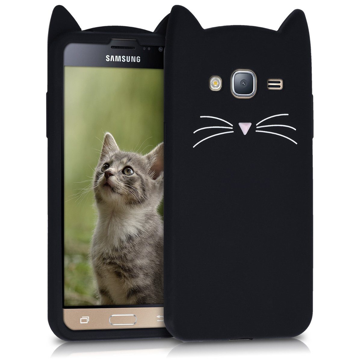 kwmobile Handyhülle, Hülle für Samsung Galaxy J3 (2016) DUOS - Silikon  Handy Schutzhülle Cover Case - Katze Design online kaufen | OTTO