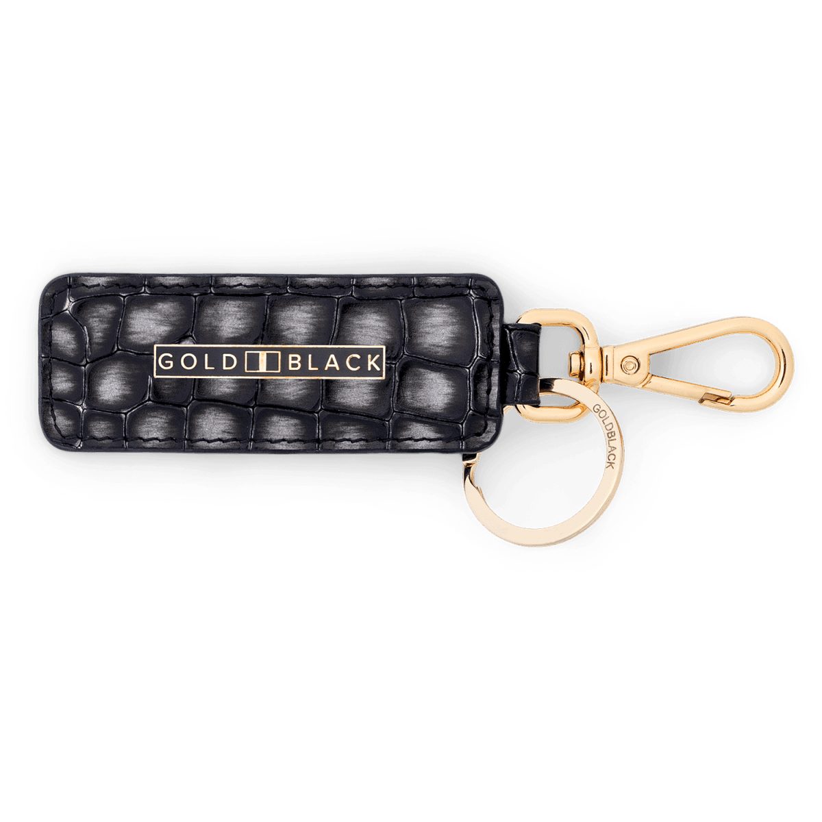 GOLDBLACK Schlüsselanhänger GOLDBLACK Schlüsselanhänger Leder MILANO-Design Grau