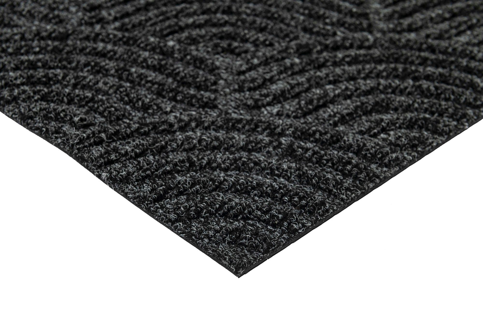 geeignet, Outdoor In- mm, dark/grey by Waves, Höhe: Schmutzfangmatte, Kleen-Tex, 8 rechteckig, und wash+dry waschbar Fußmatte