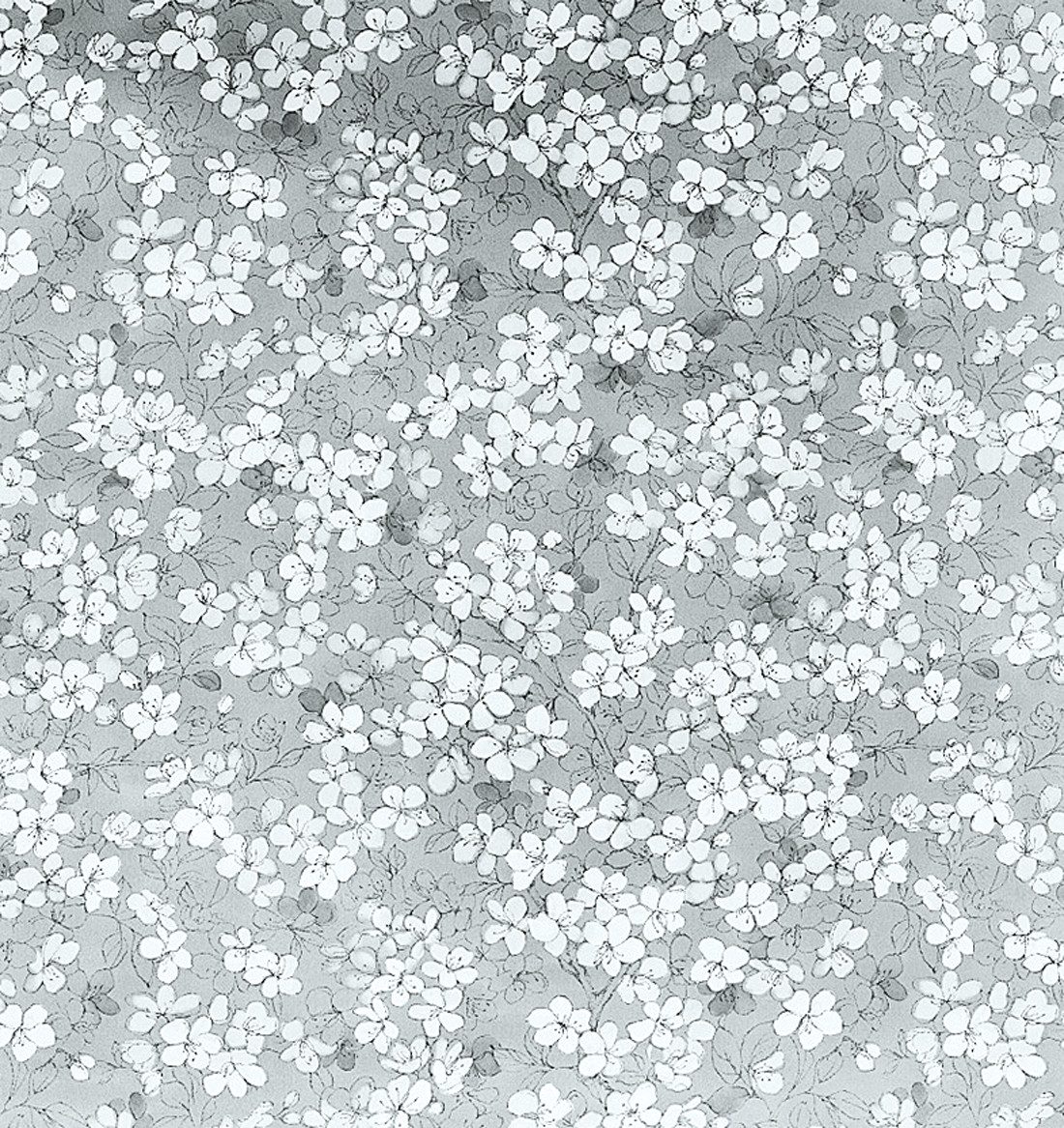 BIERBAUM Bettwäsche 135x200cm Blüten Blumen Grau günstig online kaufen