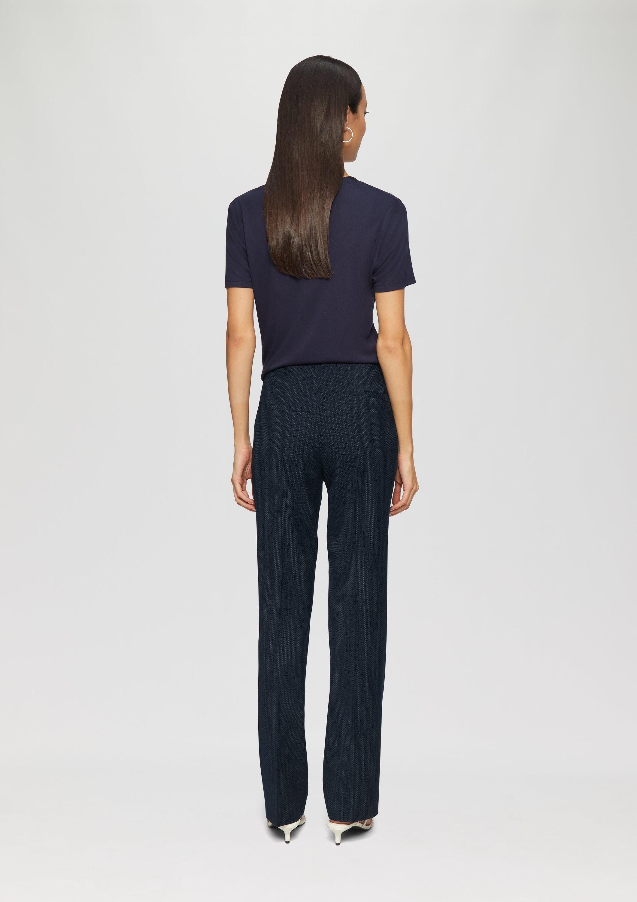 s.Oliver Chinos Hose Fein gepunktete Straight-Leg-Hose