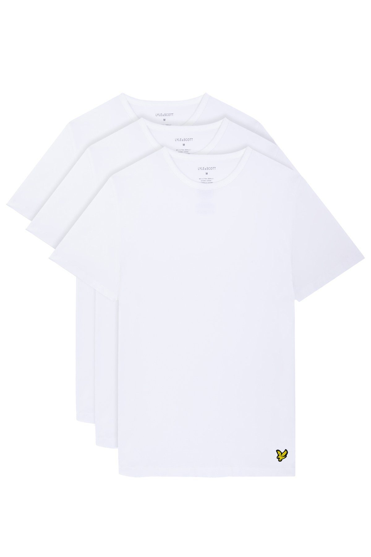 & T-Shirt Lyle Basic Weiß Scott Farben (3Er-Set)