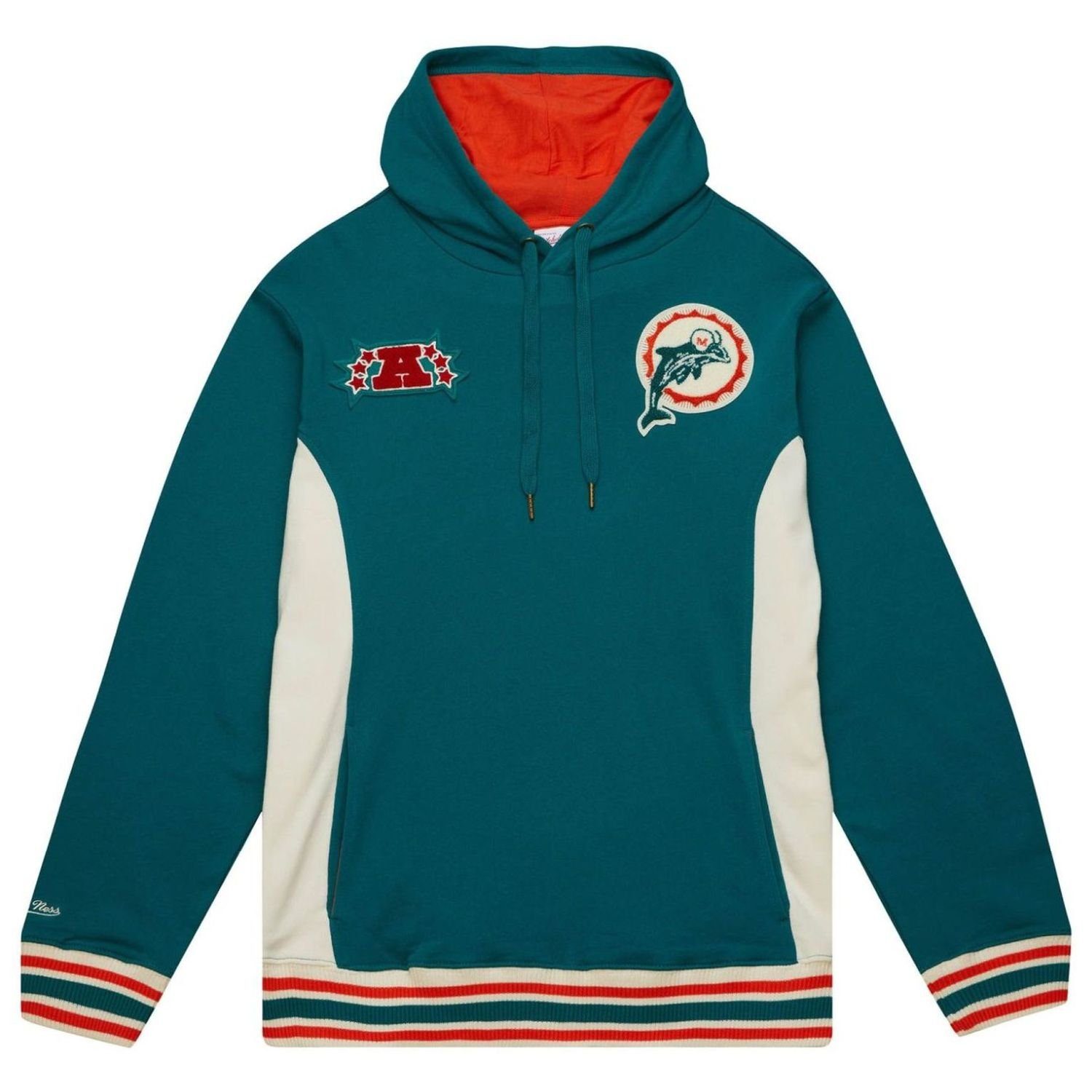 Mitchell & Ness Kapuzenpullover French Terry Miami Dolphins