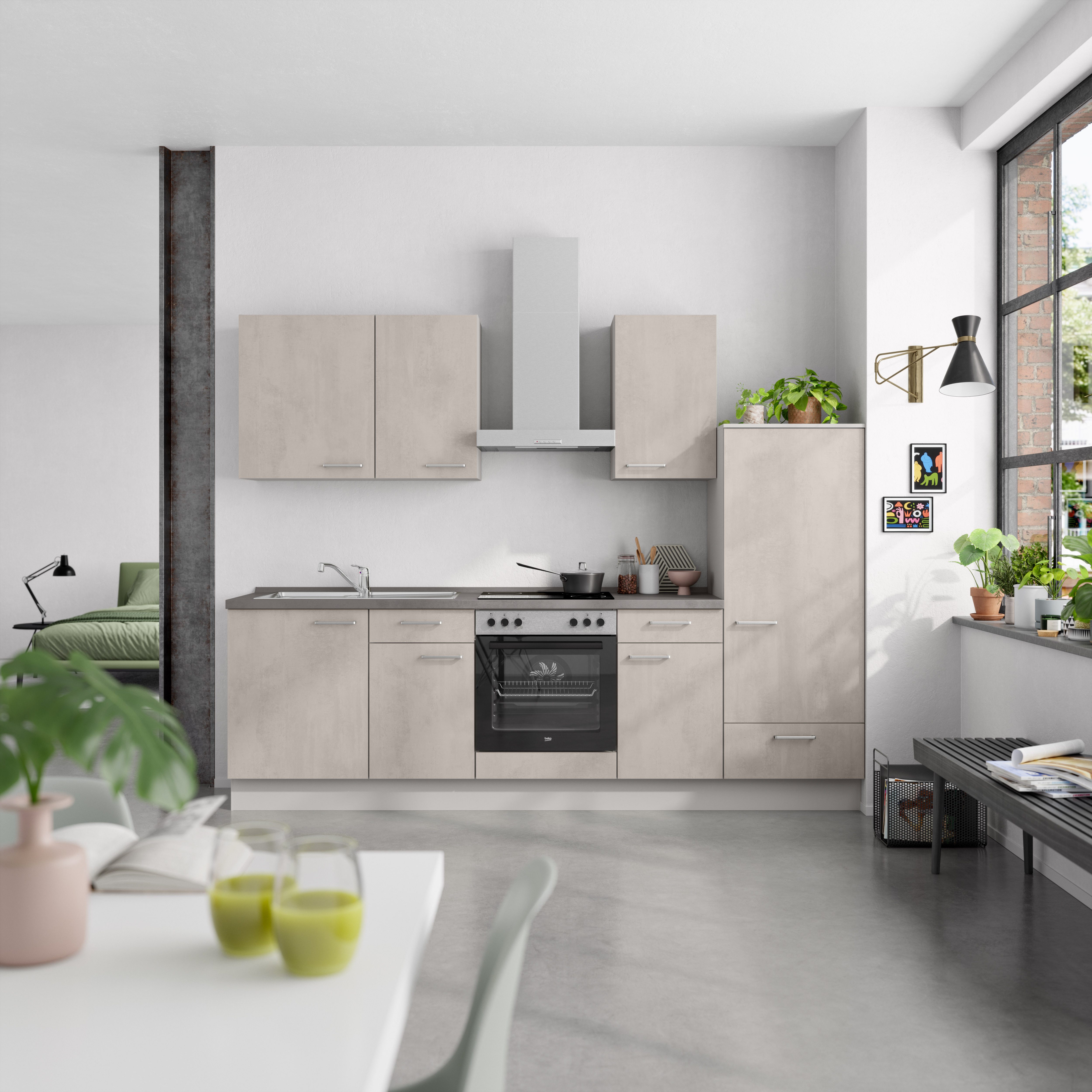 nobilia® Küchenzeile "Riva I", NEU: individuell anpassbar mit gratis Profi-Beratung, vormontiert, Breite 270 cm, Ausrichtung wählbar, wahlw. mit E-Geräten