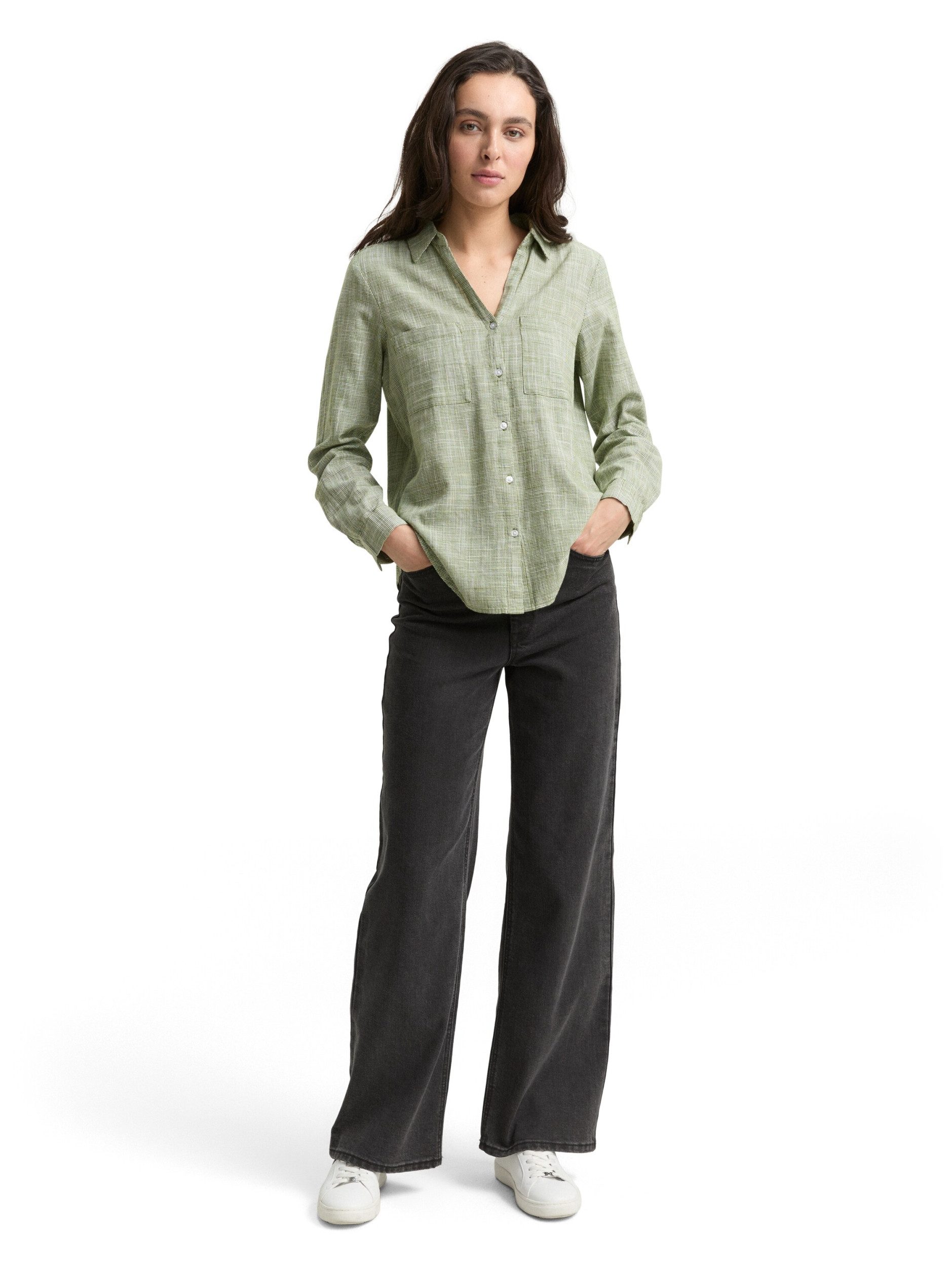 TOM TAILOR Blusenshirt blouse with slub structure
