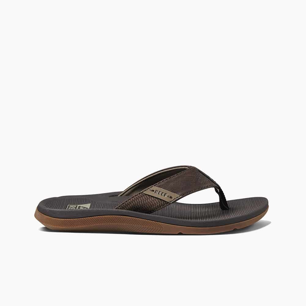 Reef Zehensandalen Santa Ana dunkelbraun Herren Badeschuh