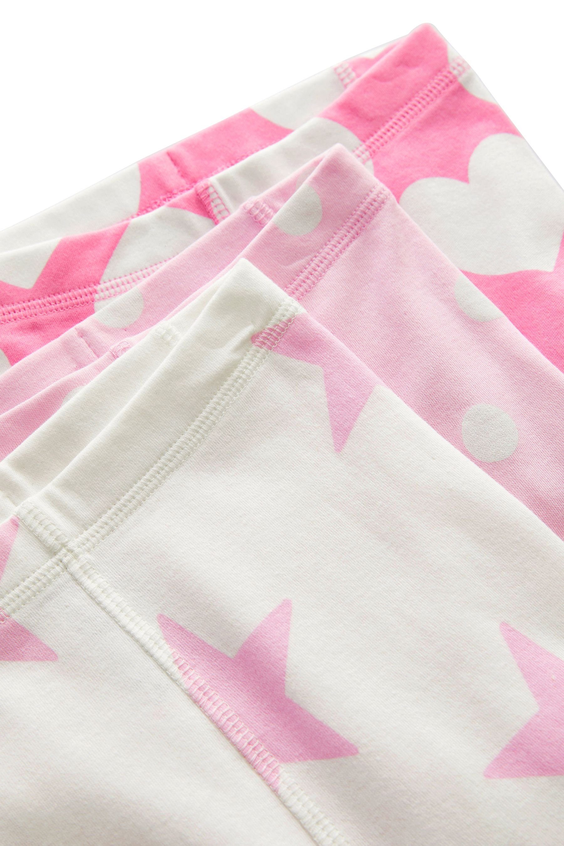 Punkte 3er-Pack Pyjama tlg) mit (6 Herz-, Schlafanzüge + Sternen Next Pink/White