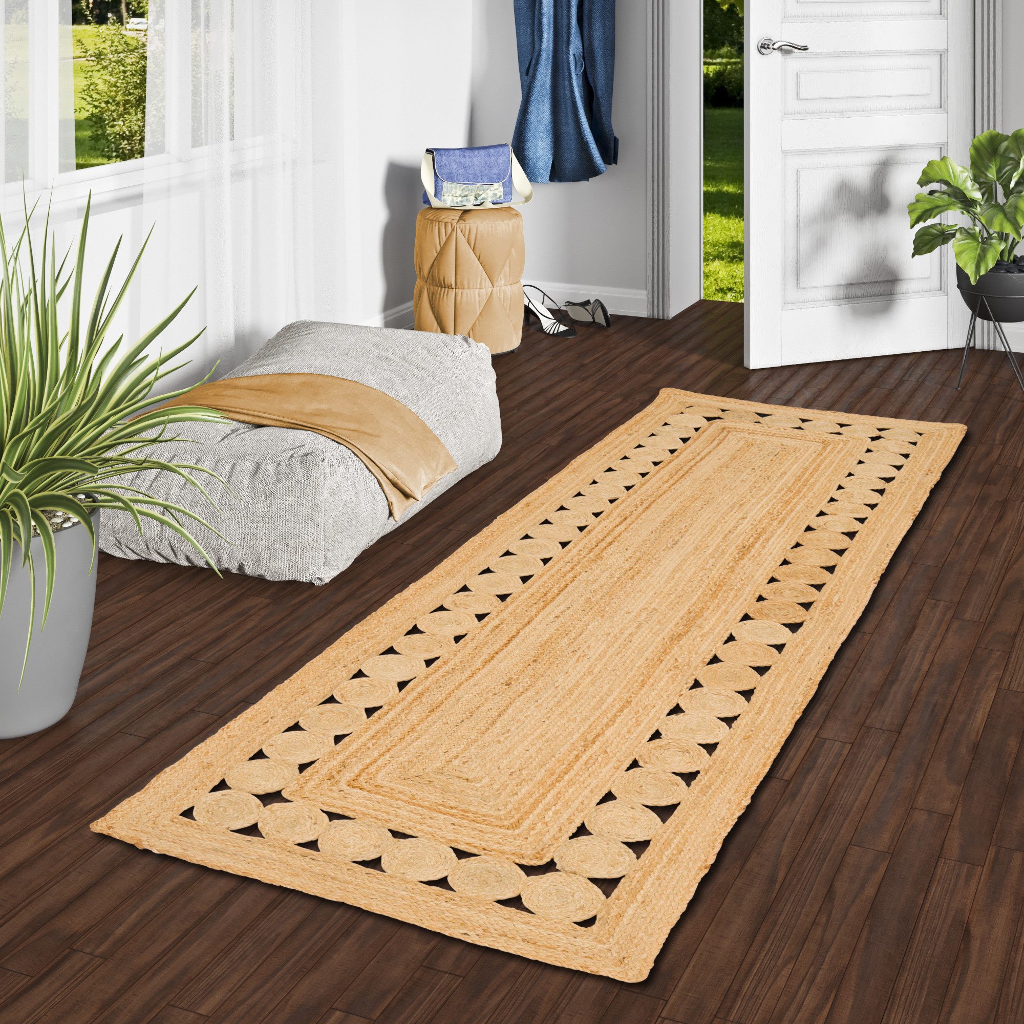 Pergamon Sisalteppich Naturfaser Teppich Läufer Jute Salsa, Rechteckig, Höhe: 10 mm