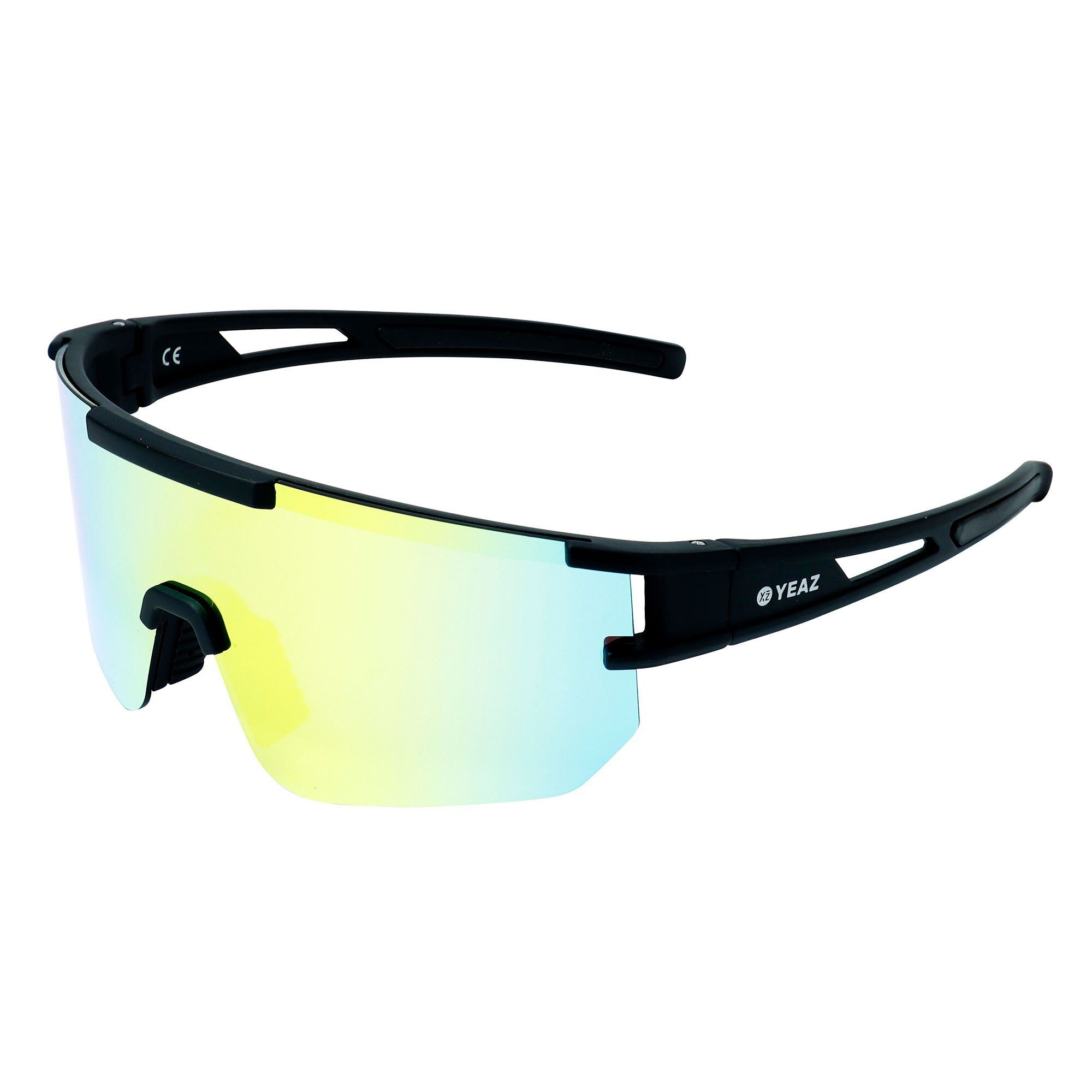Sportbrille SUNSPARK Sport-Sonnenbrille Black/Golden Green