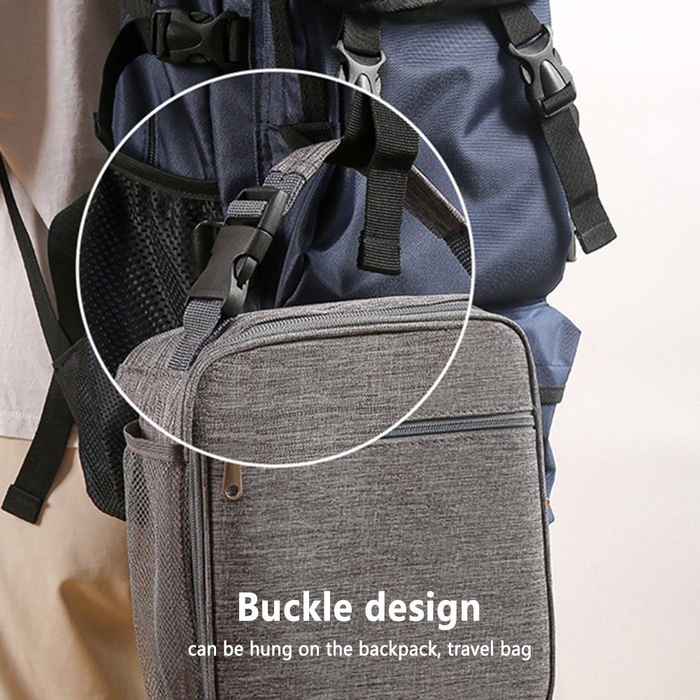 Blusmart Picknicktasche Tragbare Picknick-Kühltasche Mit grey Reißverschluss, isolierte Lunchpaket
