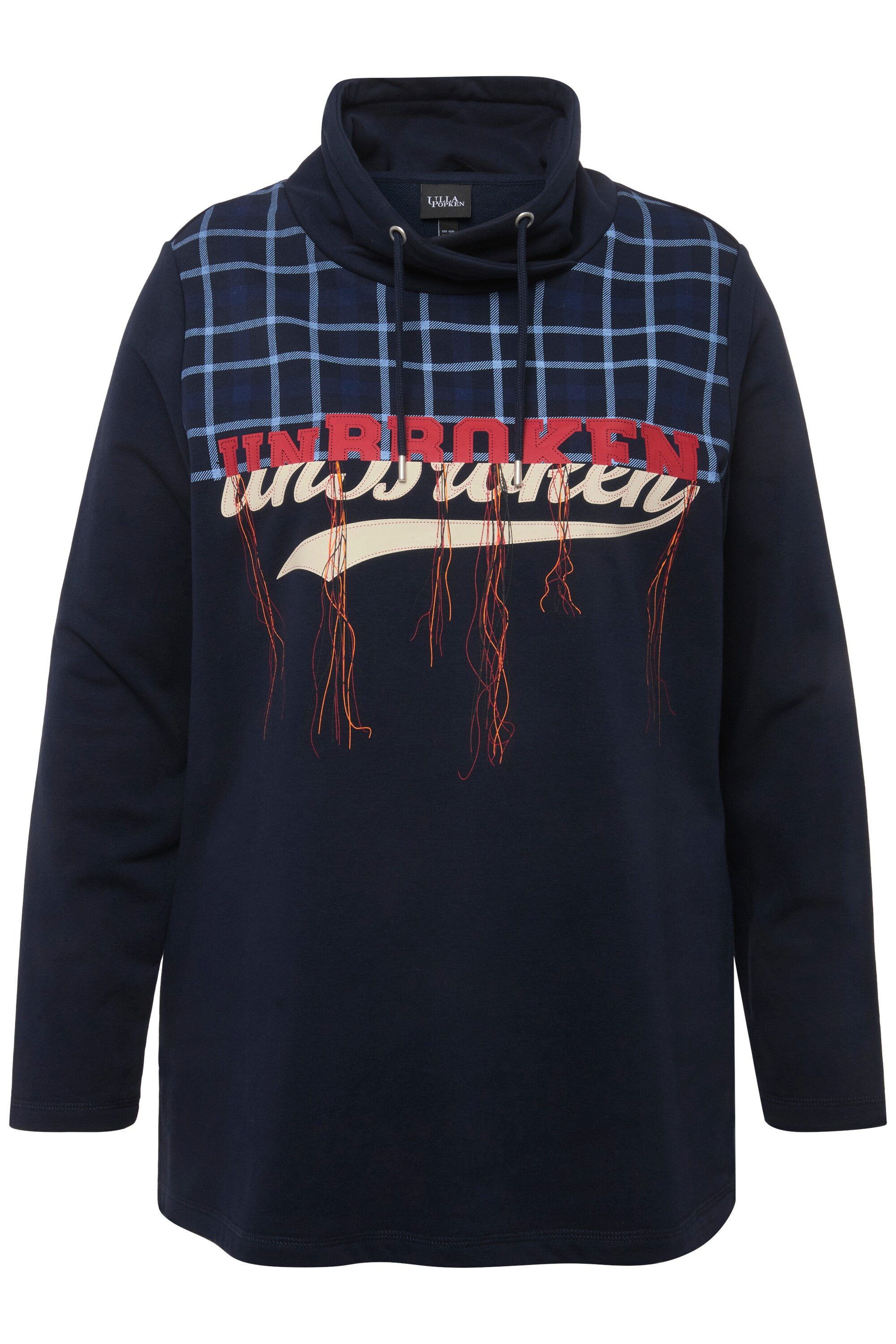 Ulla Popken Sweatshirt Sweatshirt Karo Frottee günstig online kaufen