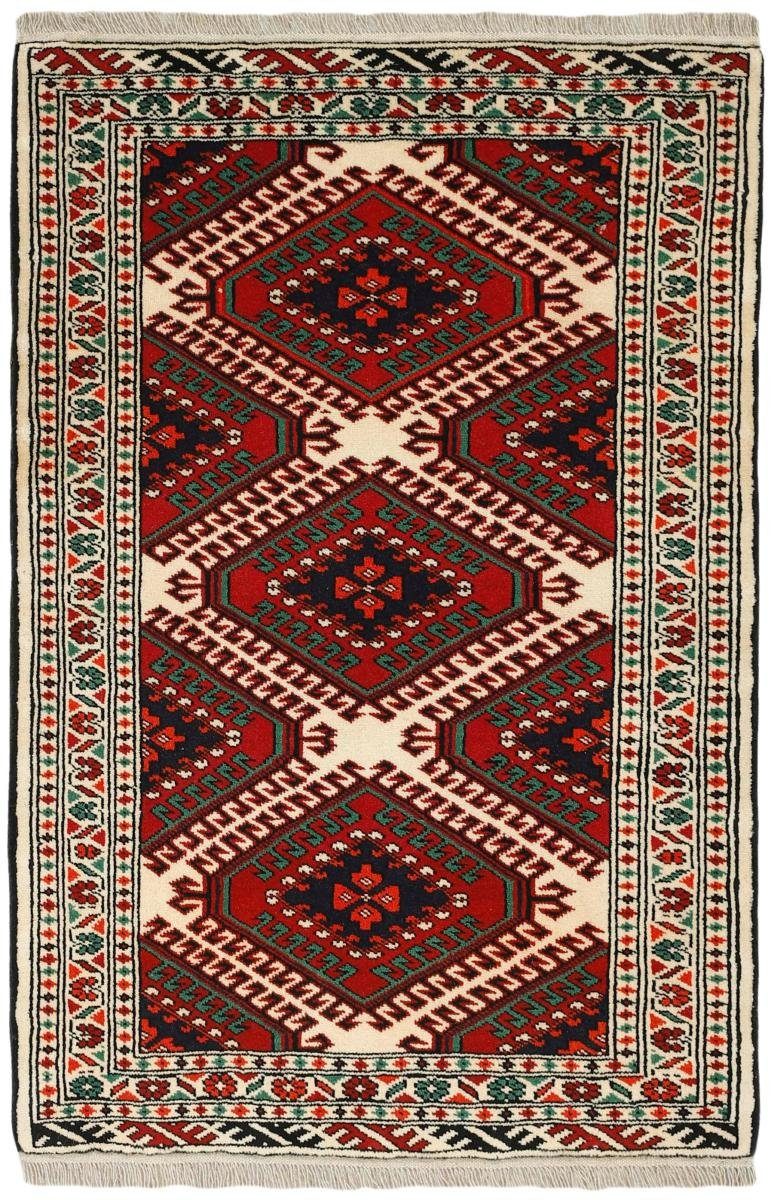 Orientteppich Turkaman 82x124 Handgeknüpfter Orientteppich / Perserteppich, Nain Trading, rechteckig, Höhe: 6 mm