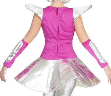 Funny Fashion Kostüm Space Girl Kostüm 'Silver' für Damen - Silber Meta