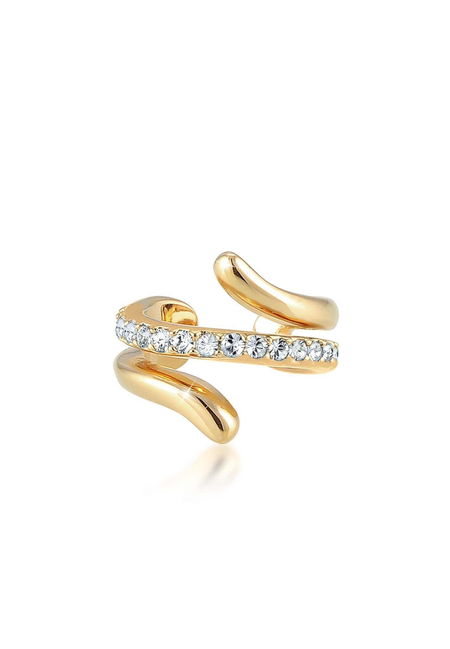Elli Single-Ohrhaken Single Earcuff Twisted Kristalle günstig online kaufen