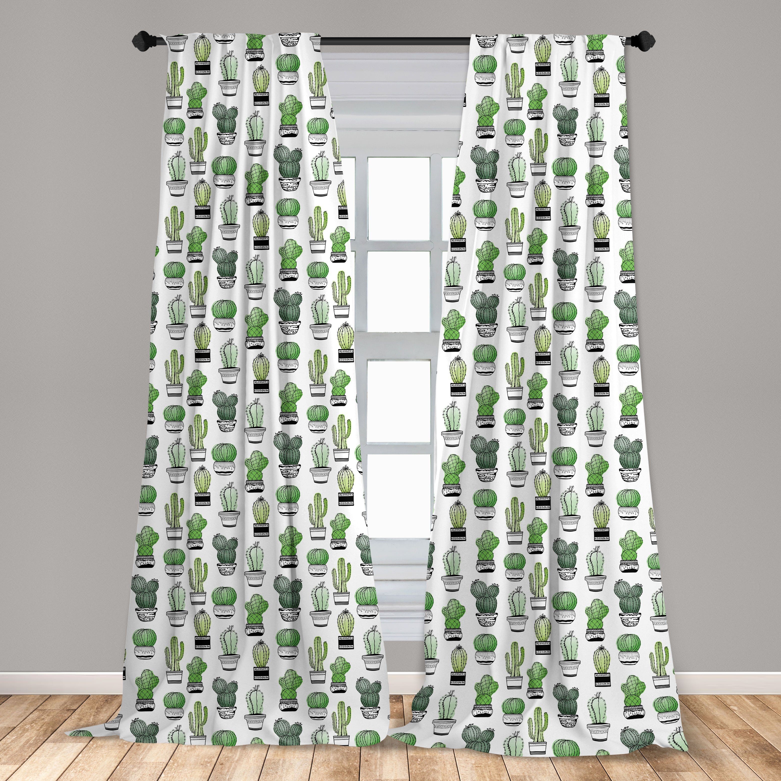 Dekor, Wohnzimmer Gardine Schlafzimmer Kaktus Abakuhaus, Latino-Laub-Muster Microfaser, Vorhang für